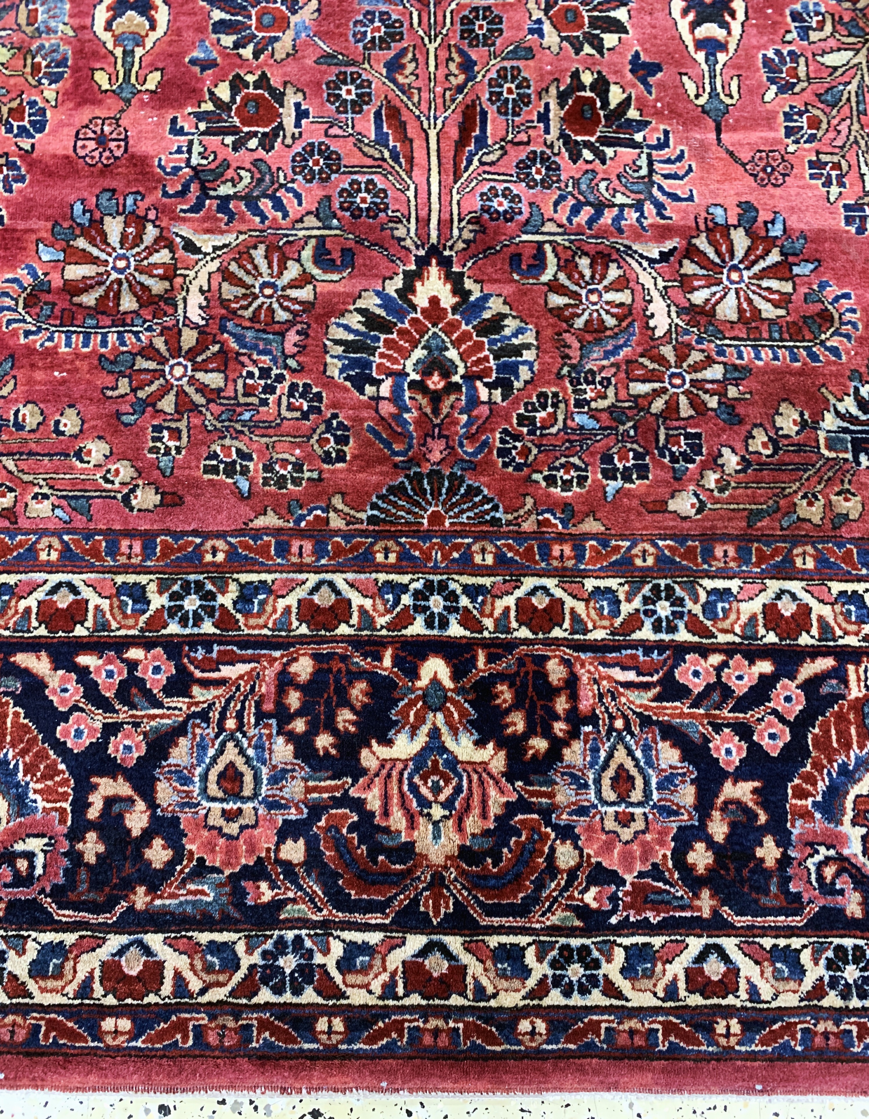 Detail g: US Re-Import Sarogh, Persien, Anfang 20.Jhd., Wolle auf Baumwolle, ca. 355 x 270 cm, EHZ: 2-3, Flecken