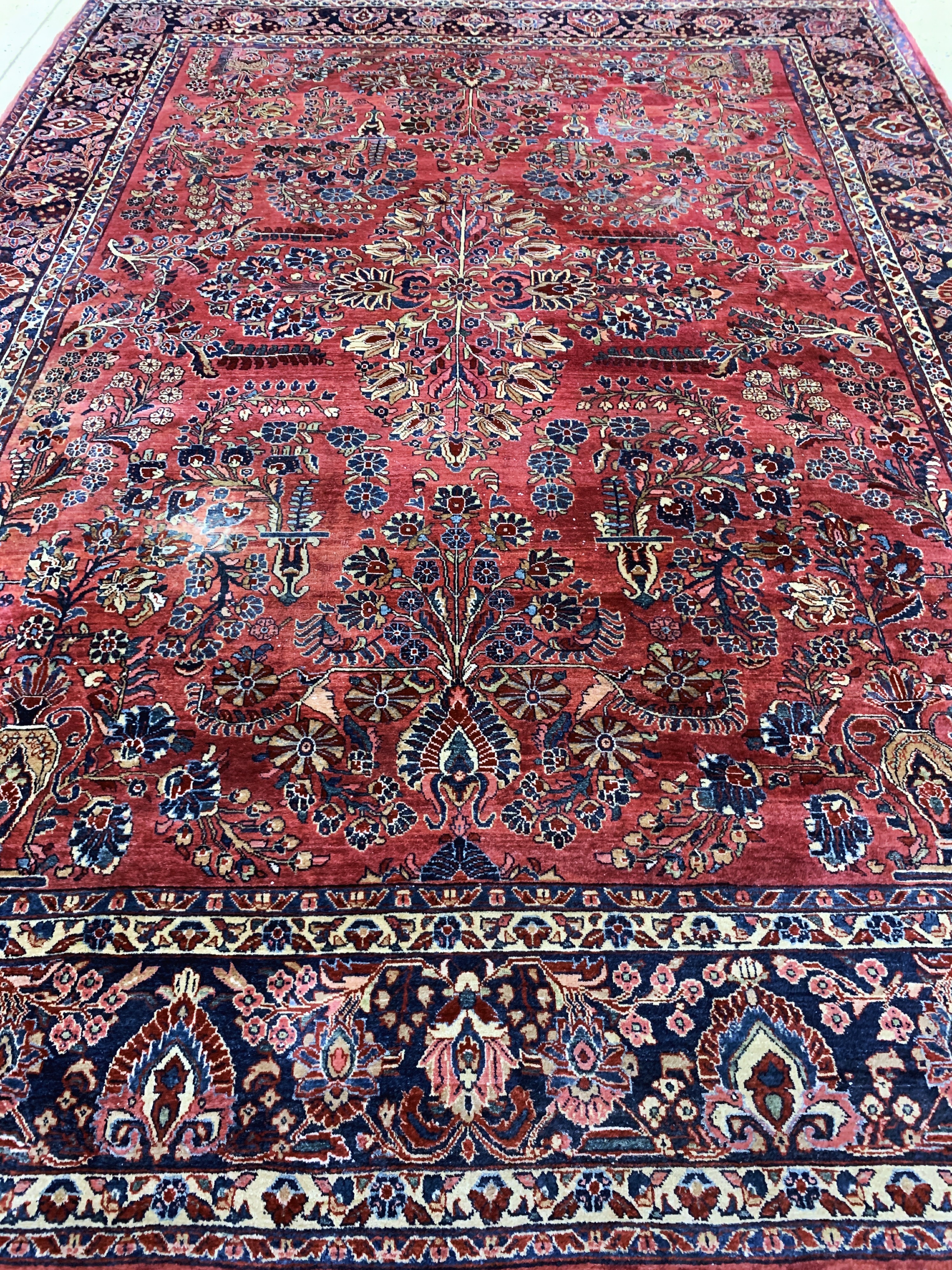 Detail i: US Re-Import Sarogh, Persien, Anfang 20.Jhd., Wolle auf Baumwolle, ca. 355 x 270 cm, EHZ: 2-3, Flecken