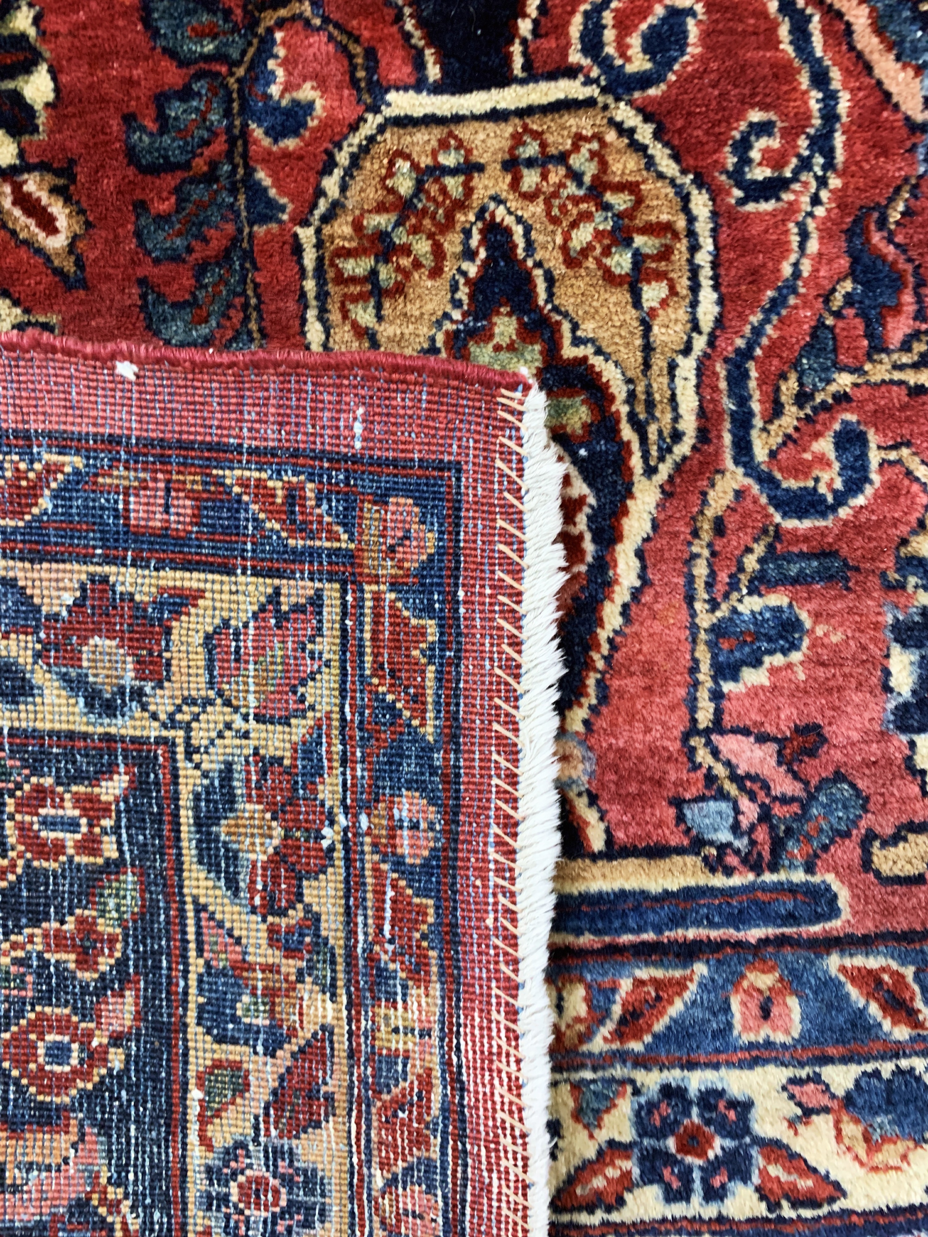 Detail j: US Re-Import Sarogh, Persien, Anfang 20.Jhd., Wolle auf Baumwolle, ca. 355 x 270 cm, EHZ: 2-3, Flecken