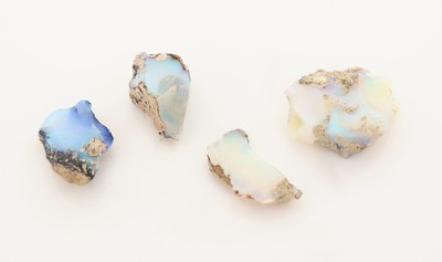 Image Lot 4 loose opal-rough stones , total approx. 29.25 ct, Ethiopia, different sizes, ...