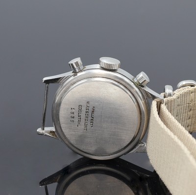 27111830c - MINERVA seltener Kaliber 13-20 Schaltradchronograph in Stahl mit schwarzem original ...