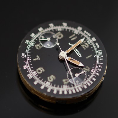 27111830f - MINERVA seltener Kaliber 13-20 Schaltradchronograph in Stahl mit schwarzem original ...