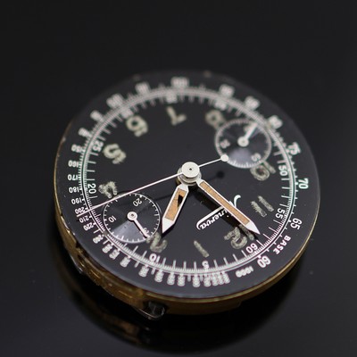 27111830g - MINERVA seltener Kaliber 13-20 Schaltradchronograph in Stahl mit schwarzem original ...