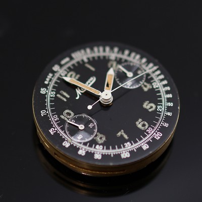27111830i - MINERVA seltener Kaliber 13-20 Schaltradchronograph in Stahl mit schwarzem original ...