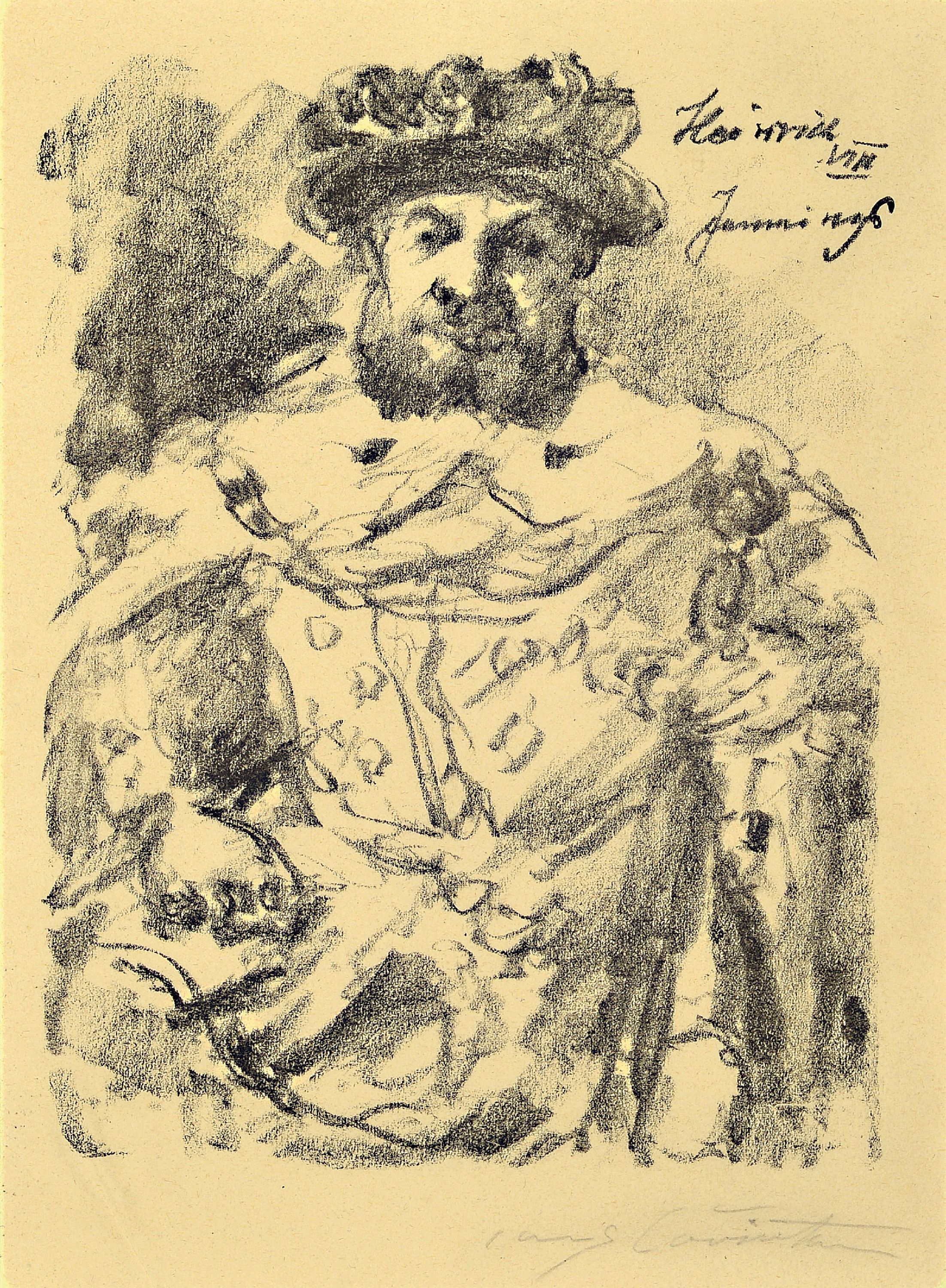 Image 27111936 - Lovis Corinth, 1858 - 1925, Heinrich VIII, Lithografie, handsigniert ca. 35 x 24 cm, ...