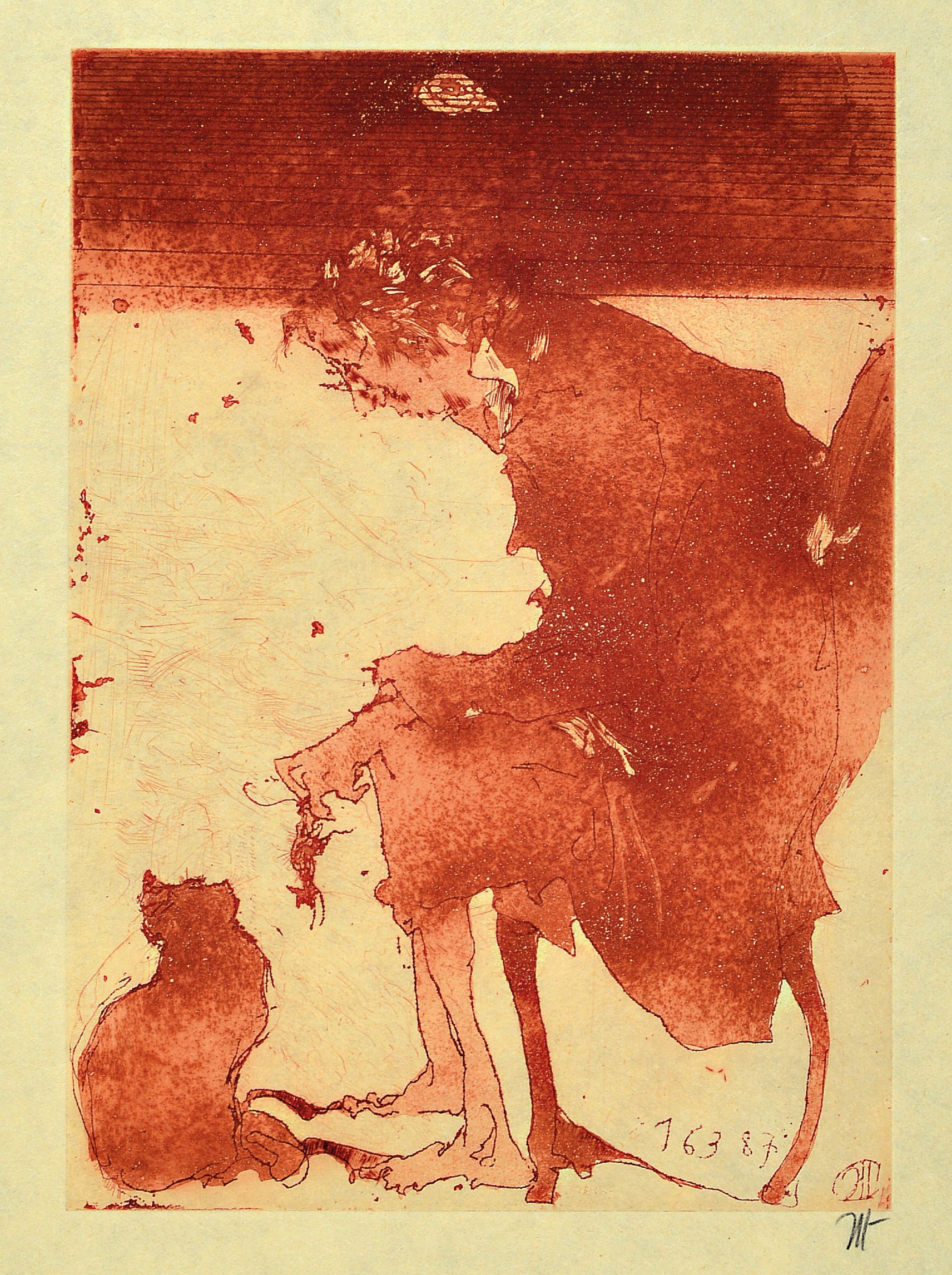Image 27111945 - Horst Janssen, 1929 1995, Morgen Lydia, Radierung von 1987, monogr. verso Stempel Ed. ...