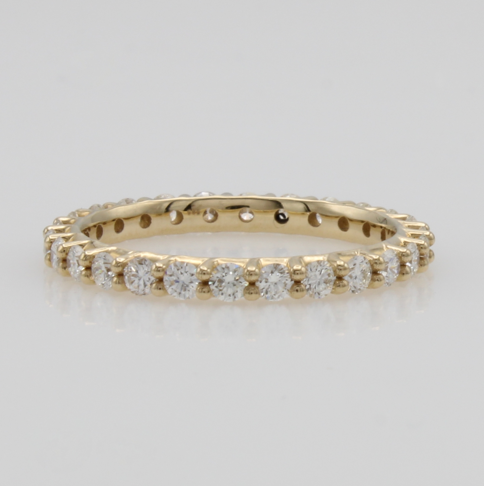 Image 27111951 - Memoryring mit Brillanten, GG 585/000, 26 Brill. in Krappenf. zus. ca. 1.00 ct ...