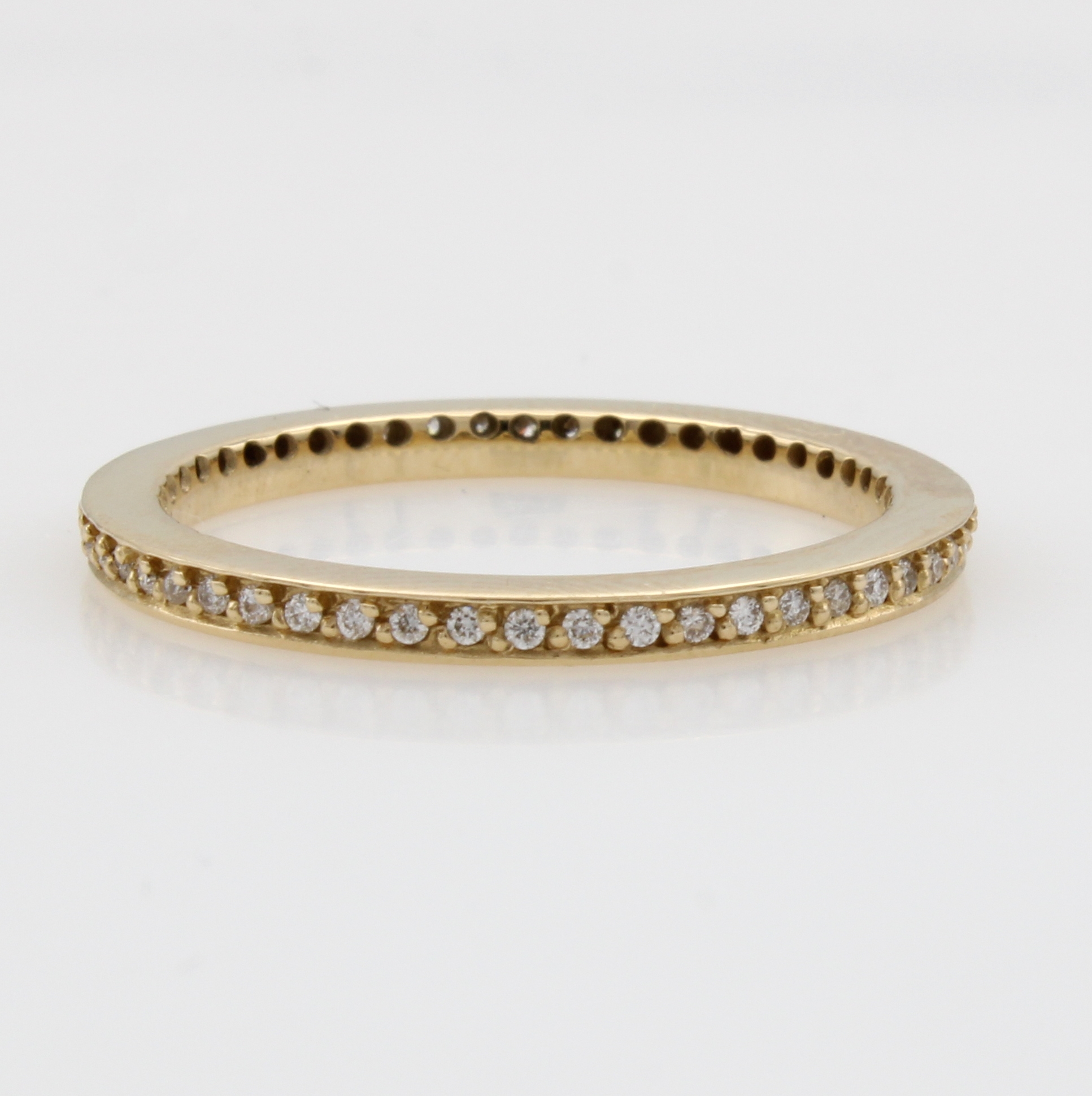 Image 27111957 - Memoryring mit Brillanten, GG 585/000, 50 Brill. zus. ca. 0.20 ct Weiß/si, RW ca. 58.5 ...