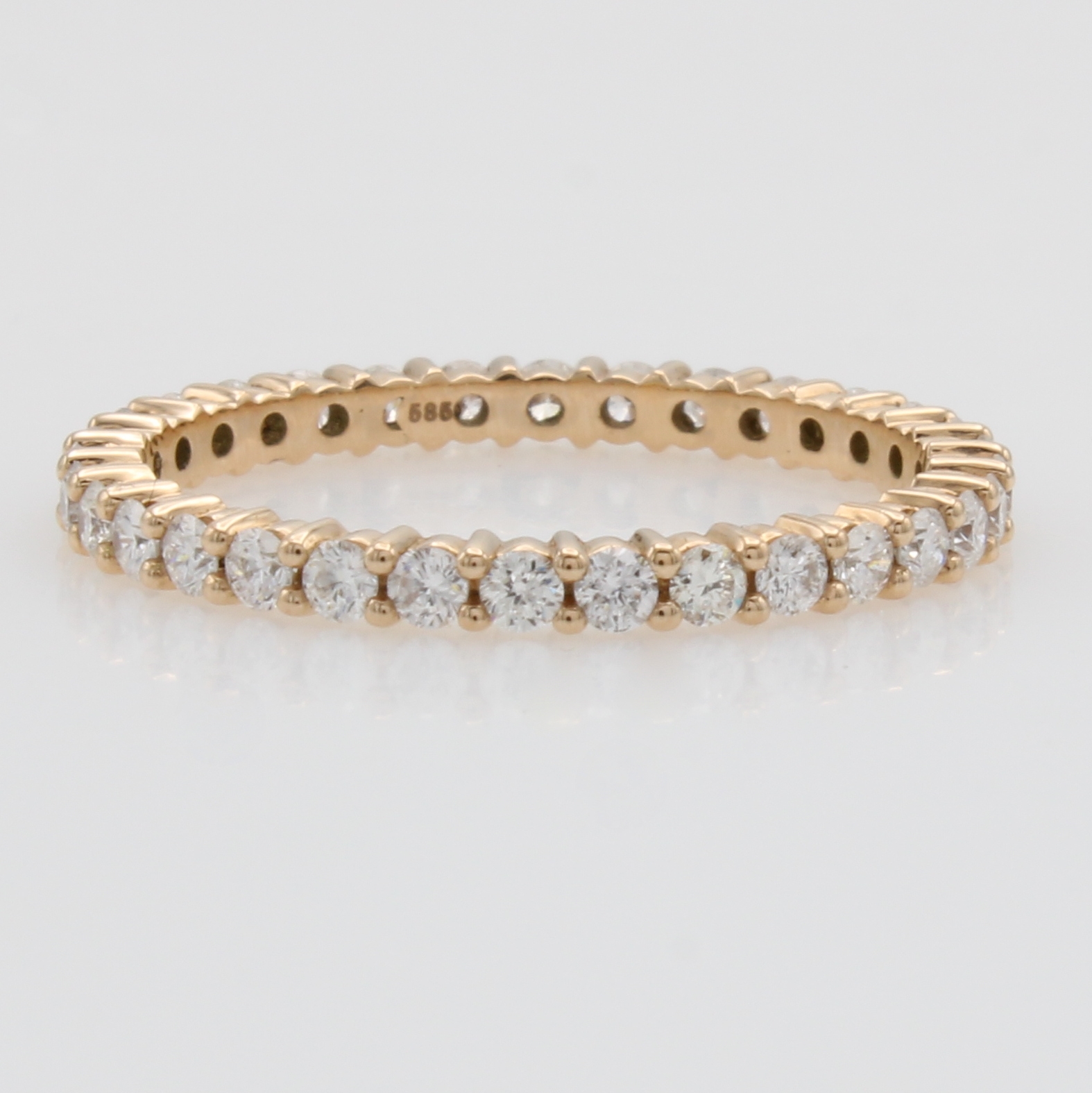 Image 27111958 - Memoryring mit Brillanten, RoséG 585/000, 32 Brill. zus. ca. 0.80 ct Weiß/p, RW ca. ...