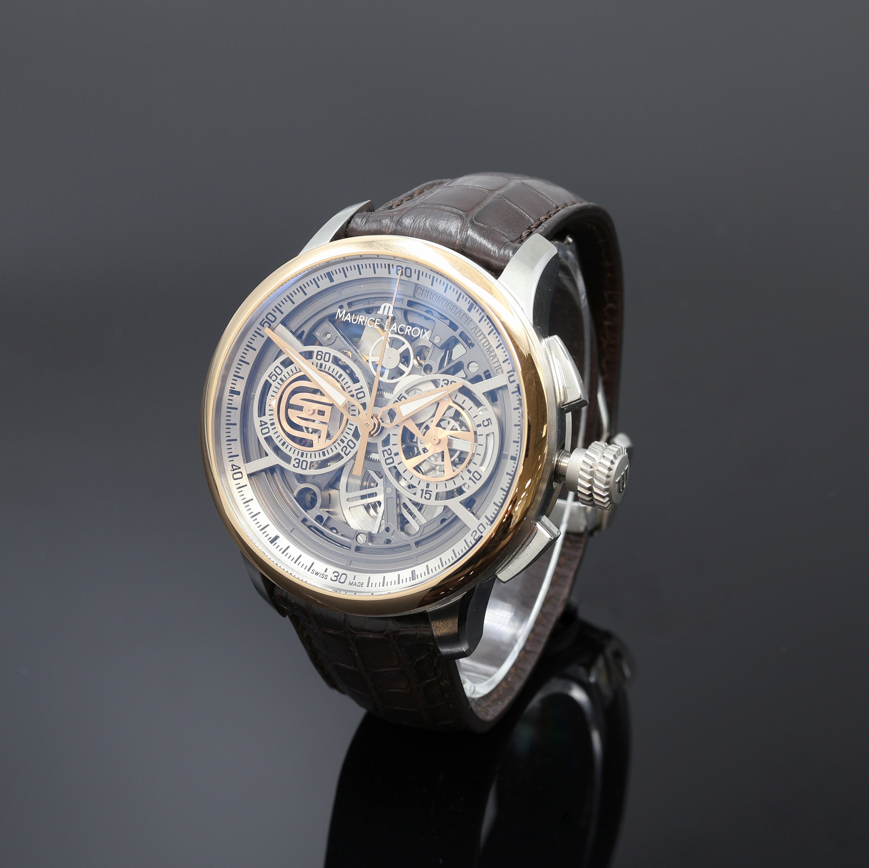 Image 27111965 - MAURICE LACROIX Masterpiece Squelette Herrenchronograph Referenz MP6028, Schweiz um ...