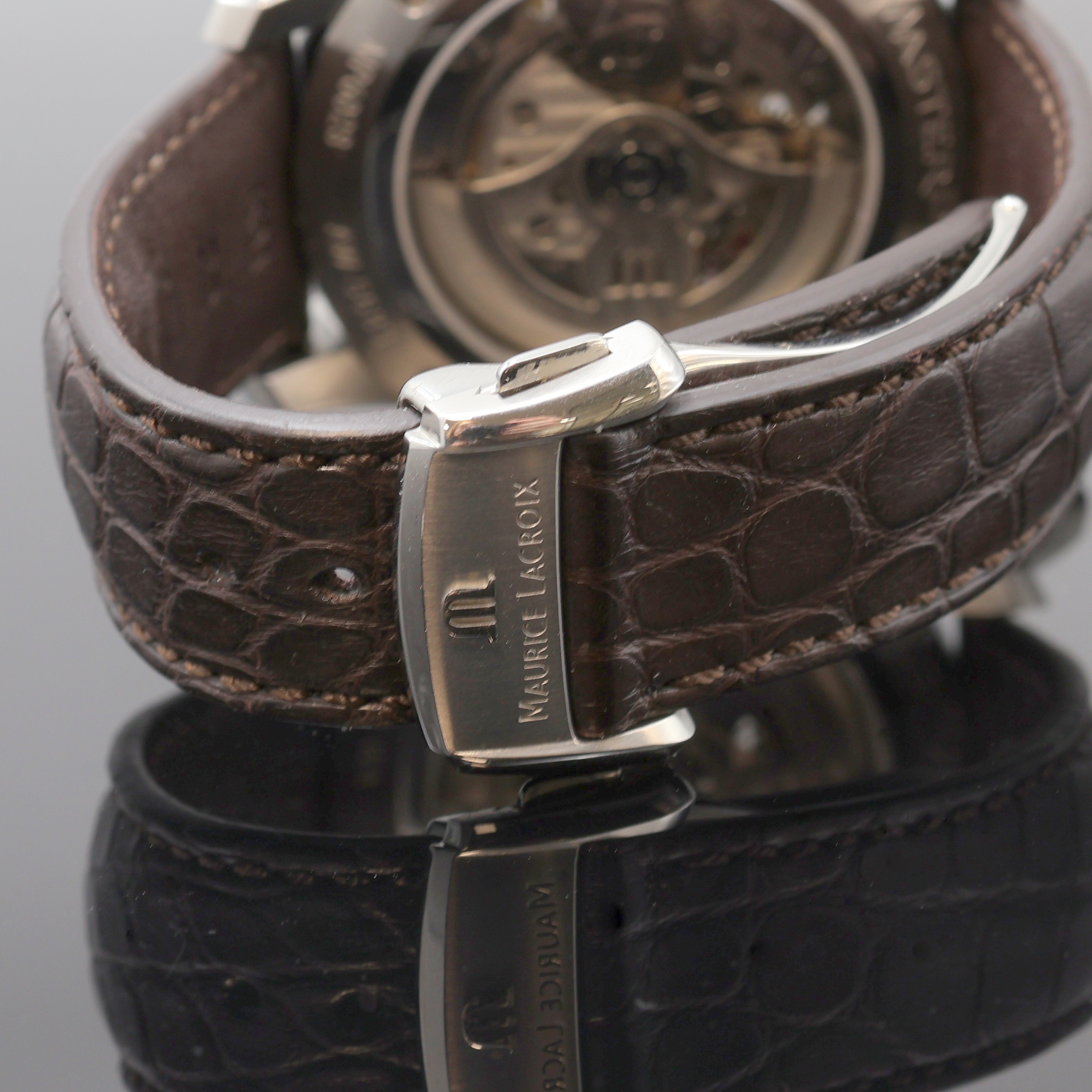 Detail c: MAURICE LACROIX Masterpiece Squelette Herrenchronograph Referenz MP6028, Schweiz um 2016, Automatik, beids. vergl. Geh. in Edelstahl inkl. orig. ...