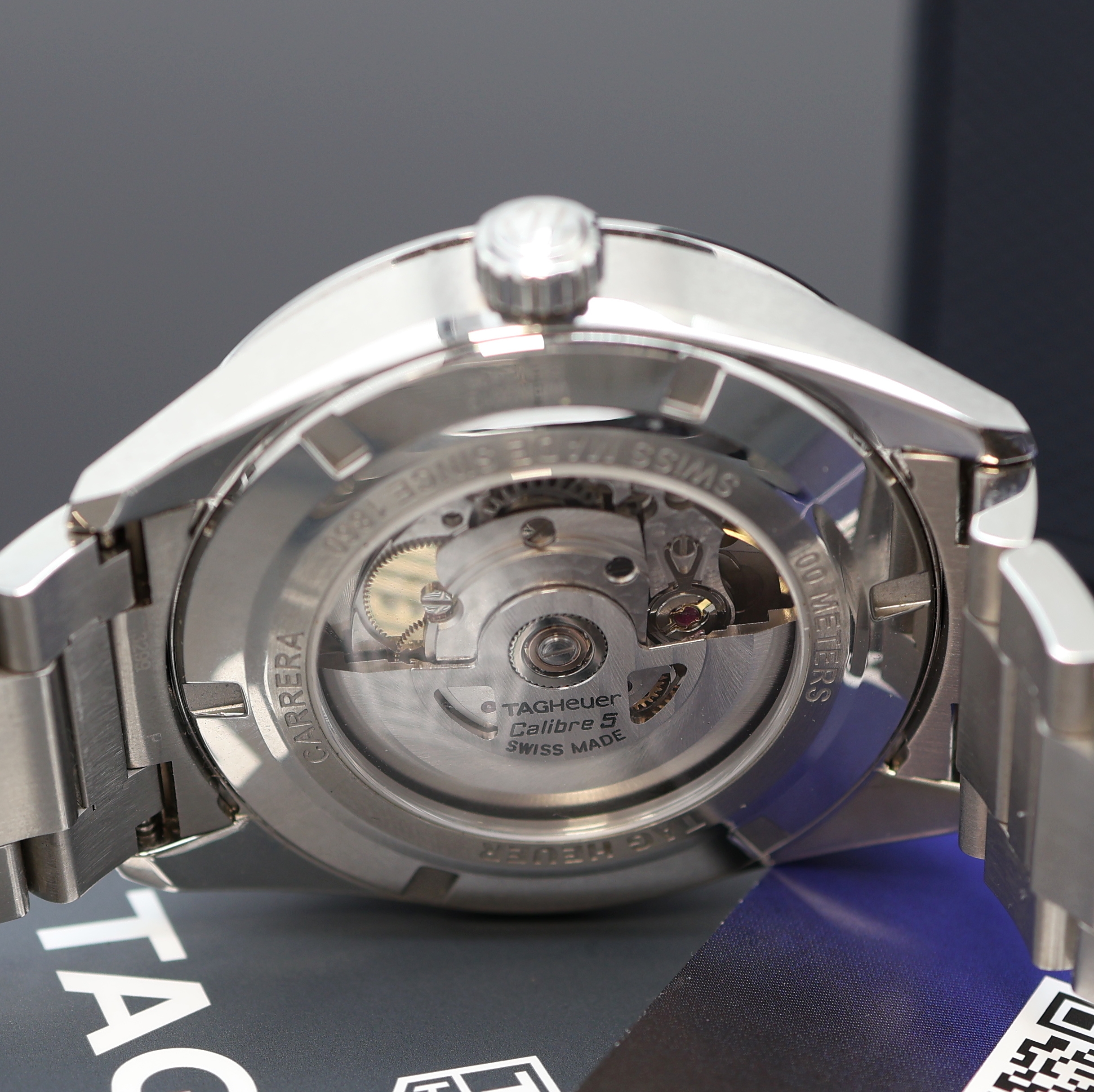 Detail d: TAG HEUER Carrera Calibre 5 Herrenarmbanduhr Referenz WBN2012, Schweiz verk. lt. beil. Pap. 08/2023, Automatik, beids. vergl. Edelstahlgeh. inkl. ...