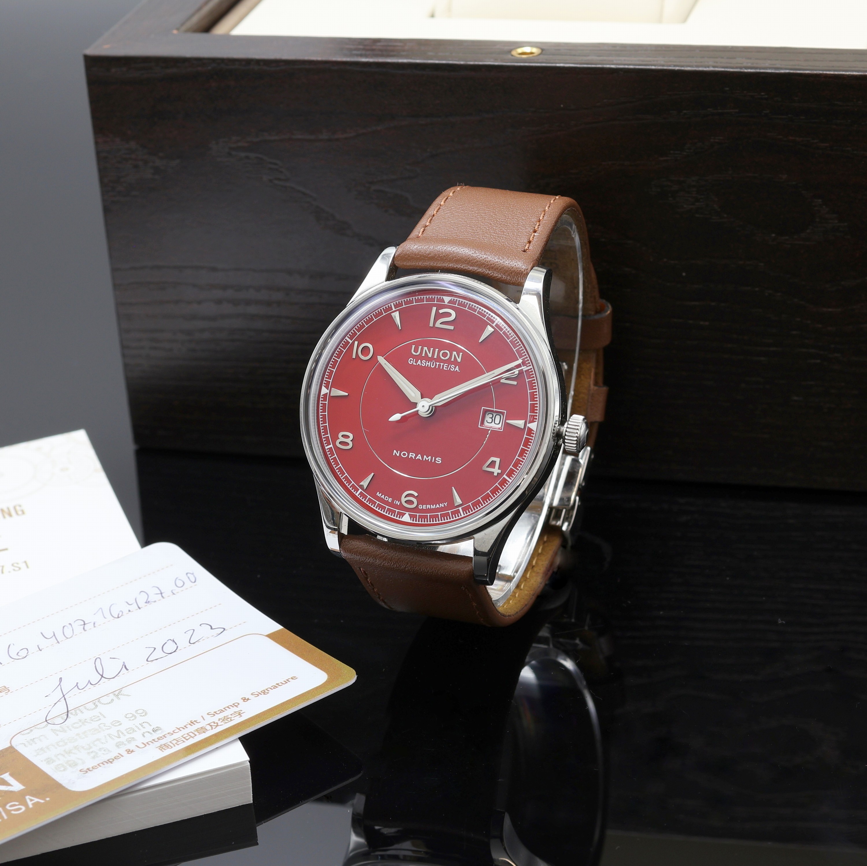 Image 27111970 - UNION GLASHÜTTE Noramis Herrenarmbanduhr Referenz D016.407, Deutschland um 2023, ...