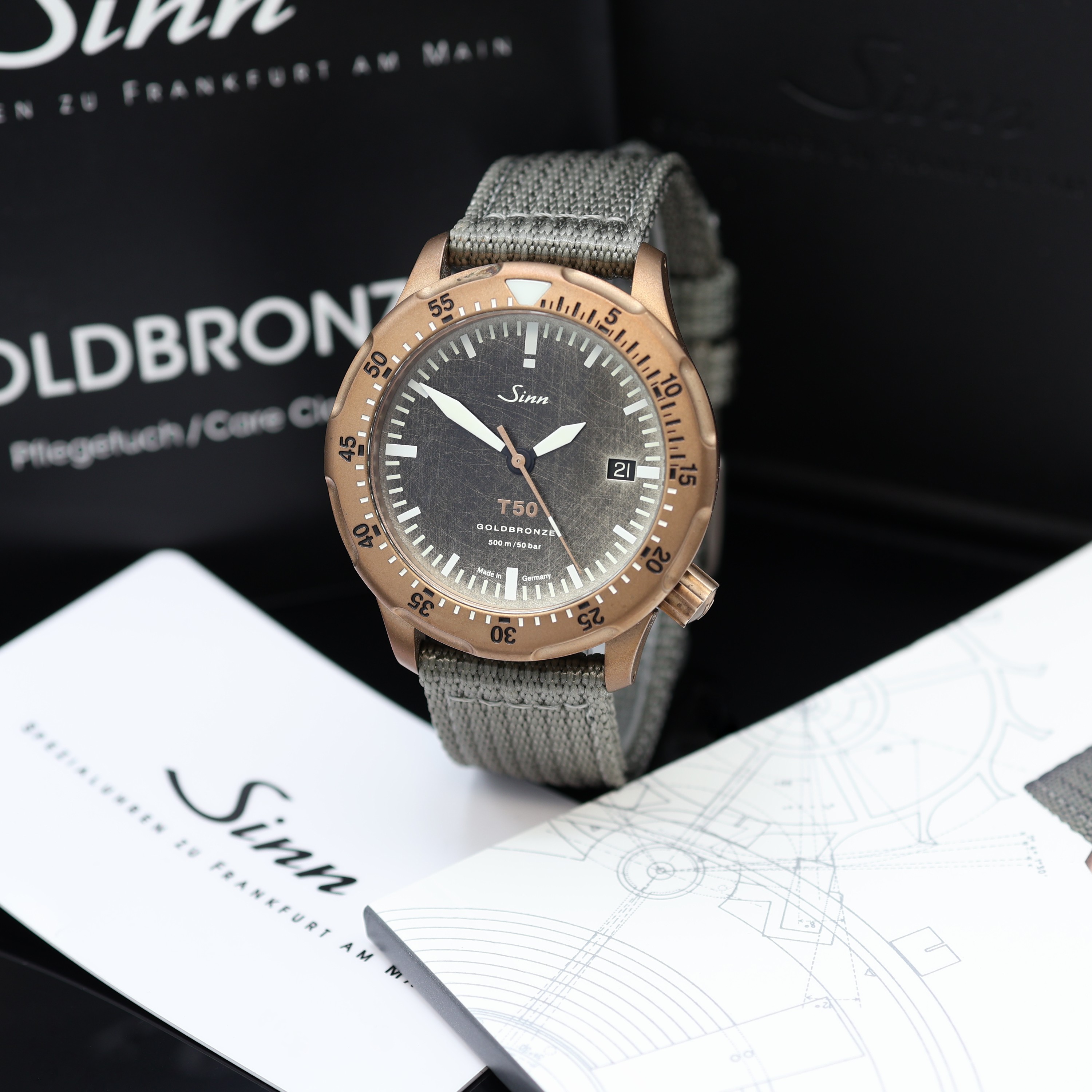 Image 27111973 - SINN T50 auf 300 Stück limitierte Herrenarmbanduhr Referenz 1052, Deutschland verk. lt. ...