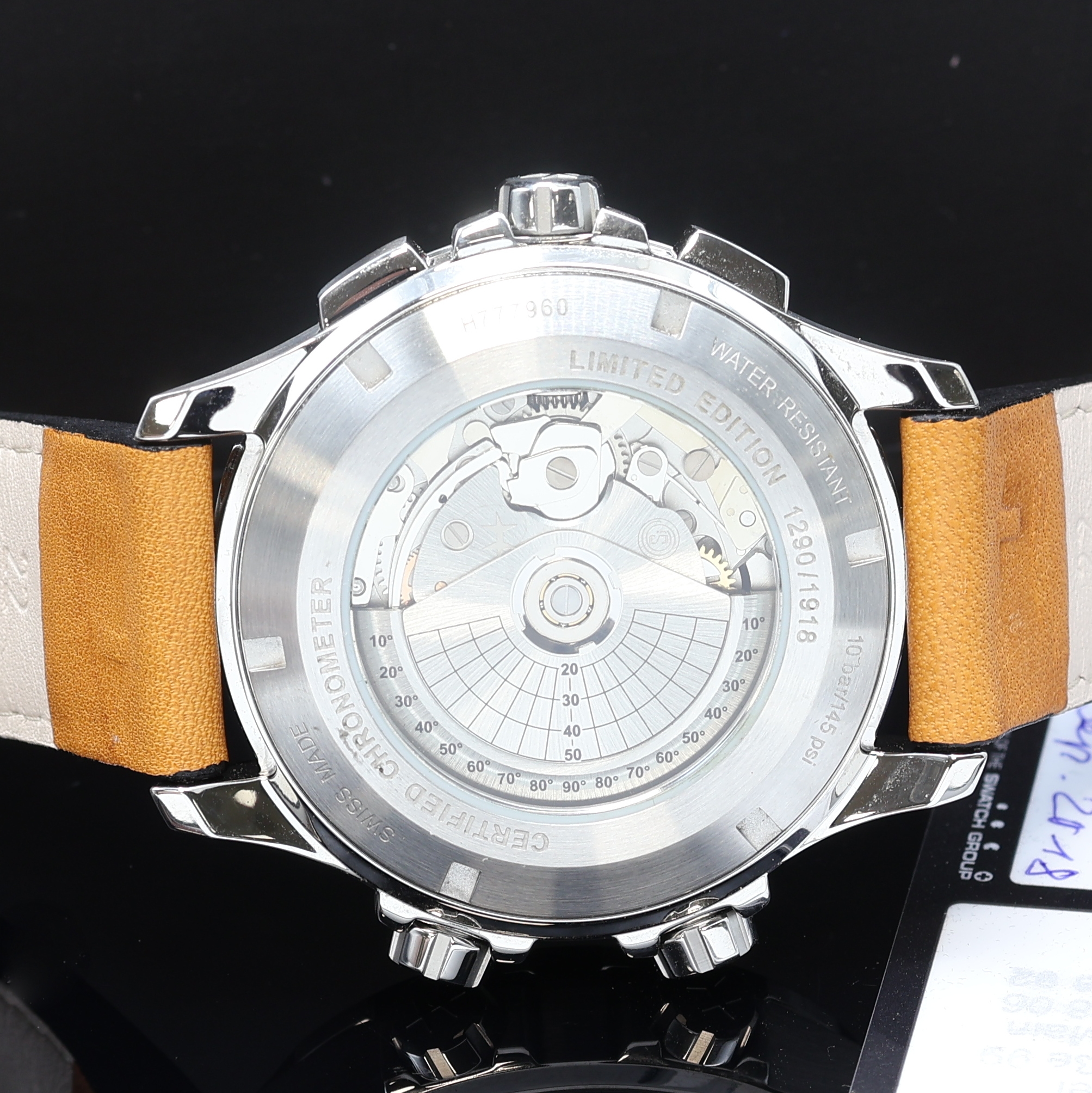 Detail f: HAMILTON Khaki X-Wind auf 1918 Stück limitierte Armbandchronograph Referenz H77796535, Automatik, beids. vergl. Edelstahlgeh. inkl. orig. Lederband ...