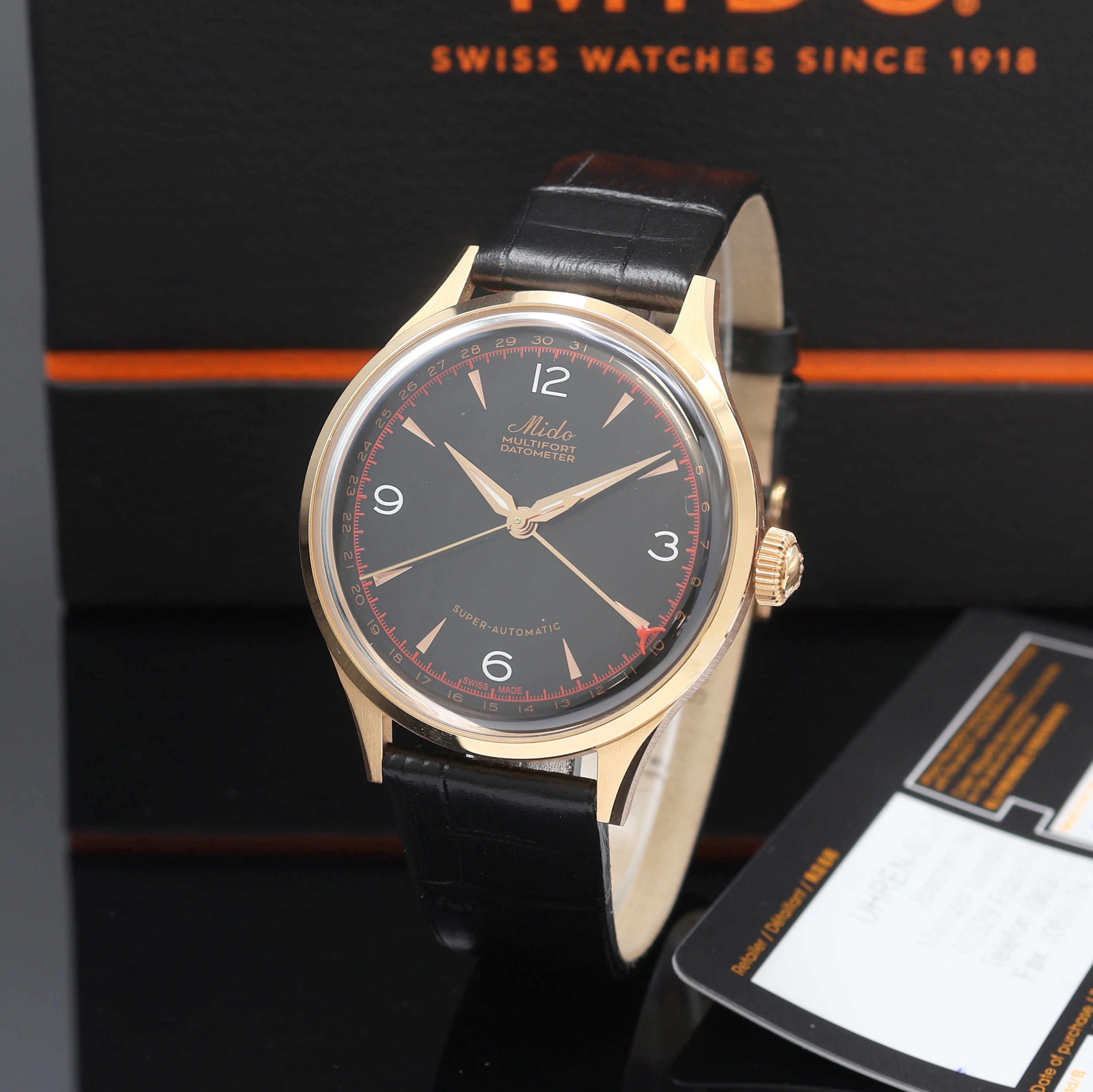 Image 27111991 - MIDO Multifort Datometer seltene, auf 100 Stück limitierte Herrenarmbanduhr in Roségold ...