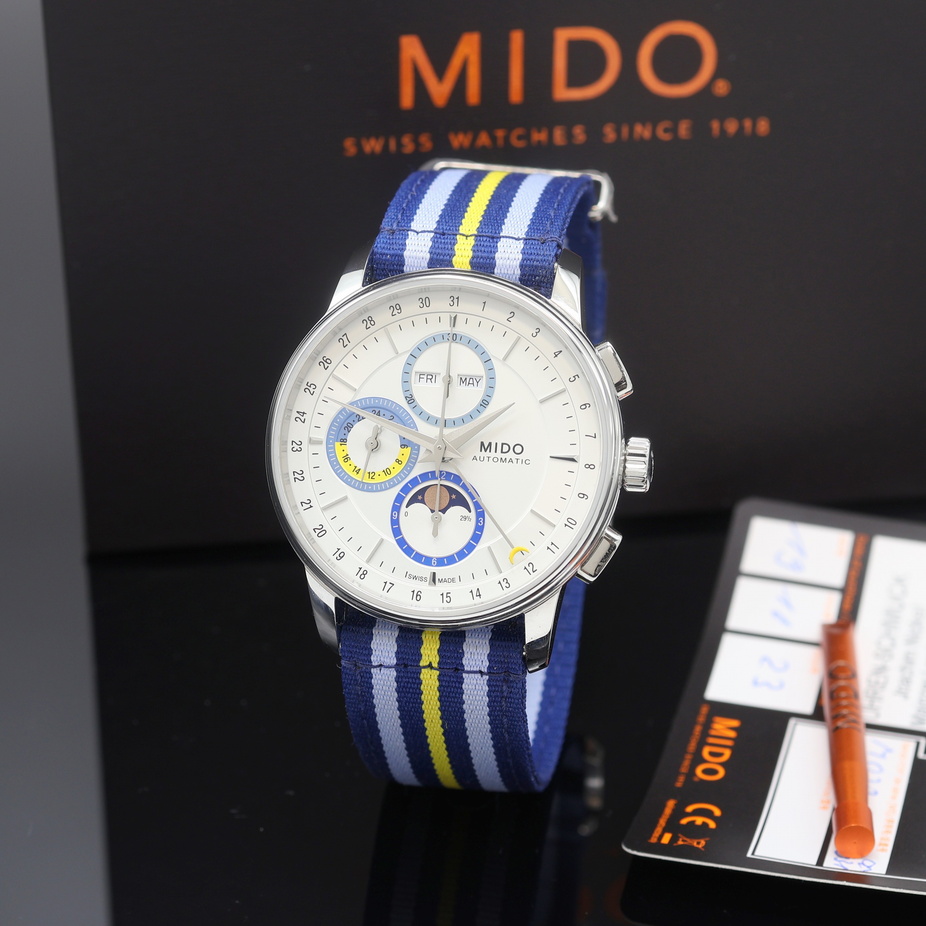 Image 27111993 - MIDO Baroncelli Moonphase Armbandchronograph Referenz M027.625.17.031.00, Automatik, ...