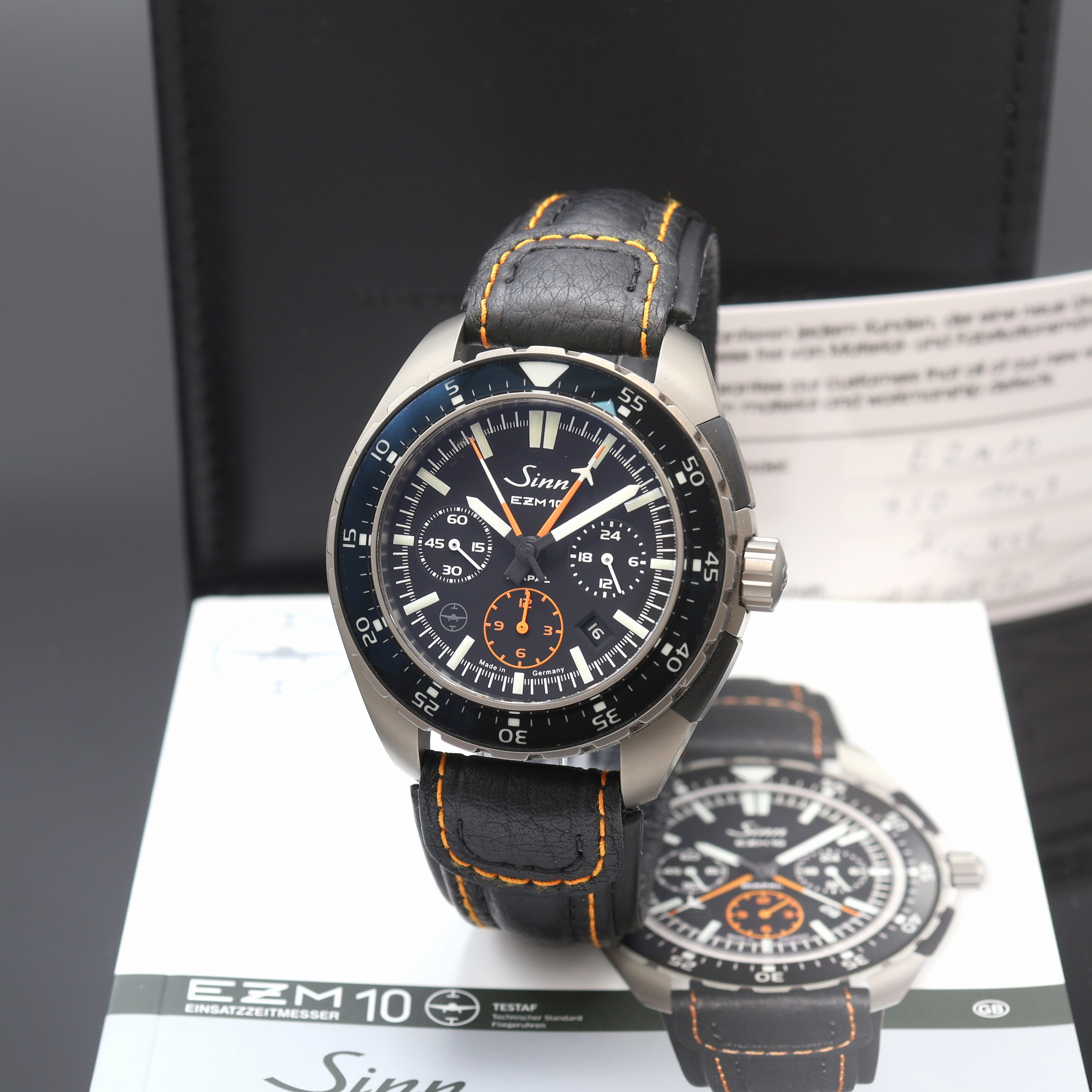 Image 27111995 - SINN EZM 10 TESTAF Armbandchronograph Referenz 950, Automatik, Titangeh. inkl. orig. ...