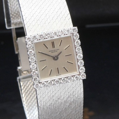 27111956a - PATEK PHILIPPE feine und seltene Damenarmbanduhr in WG 750/000 Referenz 3364 1, ...
