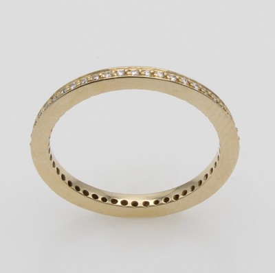 27111957a - Memoryring mit Brillanten, GG 585/000, 50 Brill. zus. ca. 0.20 ct Weiß/si, RW ca. 58.5 ...