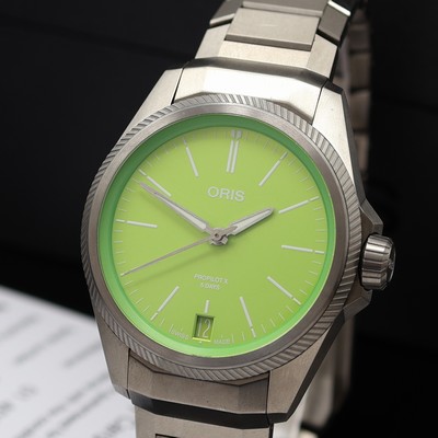 27111975a - ORIS Pro Pilot X Kermit Edition Armbanduhr Referenz 01 400 7778 7157, Automatik, Schweiz ...