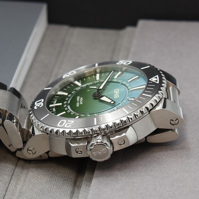 27111983c - ORIS Aquis ´DAT WATT´ auf 2009 Stück limitierte Herrenarmbanduhr Referenz 01 743 7734 ...