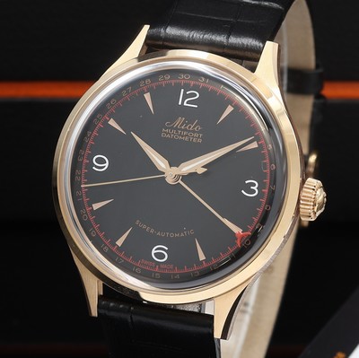 27111991a - MIDO Multifort Datometer seltene, auf 100 Stück limitierte Herrenarmbanduhr in Roségold ...