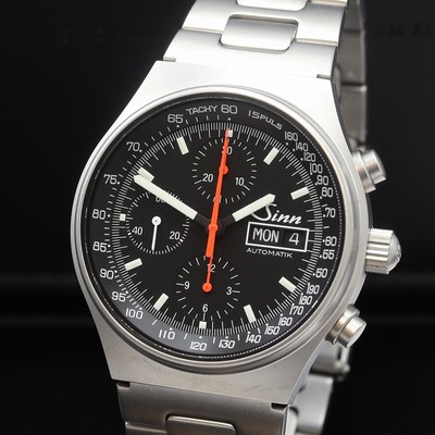 27111994a - SINN Armbandchronograph Referenz 144, Automatik, beids. vergl. Edelstahlgeh. inkl. orig. ...