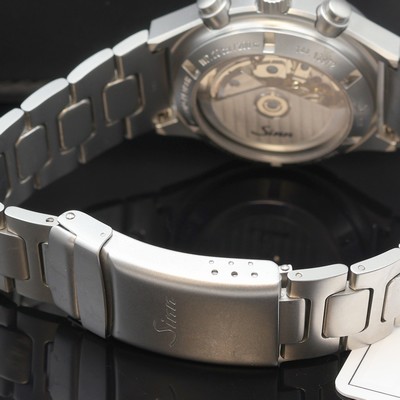 27111994b - SINN Armbandchronograph Referenz 144, Automatik, beids. vergl. Edelstahlgeh. inkl. orig. ...