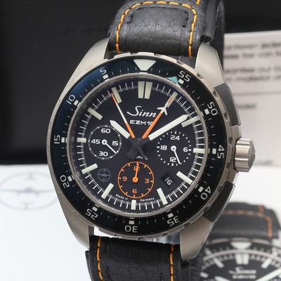 27111995a - SINN EZM 10 TESTAF Armbandchronograph Referenz 950, Automatik, Titangeh. inkl. orig. ...