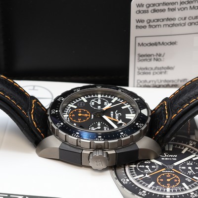 27111995c - SINN EZM 10 TESTAF Armbandchronograph Referenz 950, Automatik, Titangeh. inkl. orig. ...