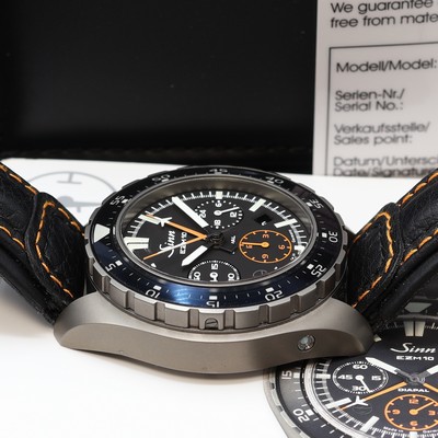 27111995d - SINN EZM 10 TESTAF Armbandchronograph Referenz 950, Automatik, Titangeh. inkl. orig. ...