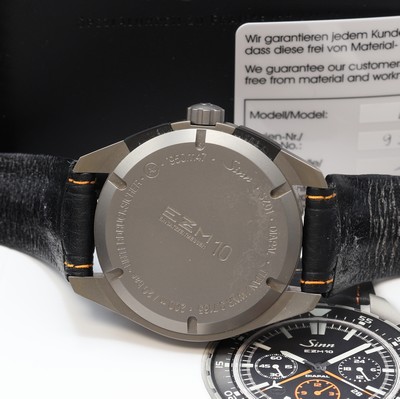 27111995e - SINN EZM 10 TESTAF Armbandchronograph Referenz 950, Automatik, Titangeh. inkl. orig. ...