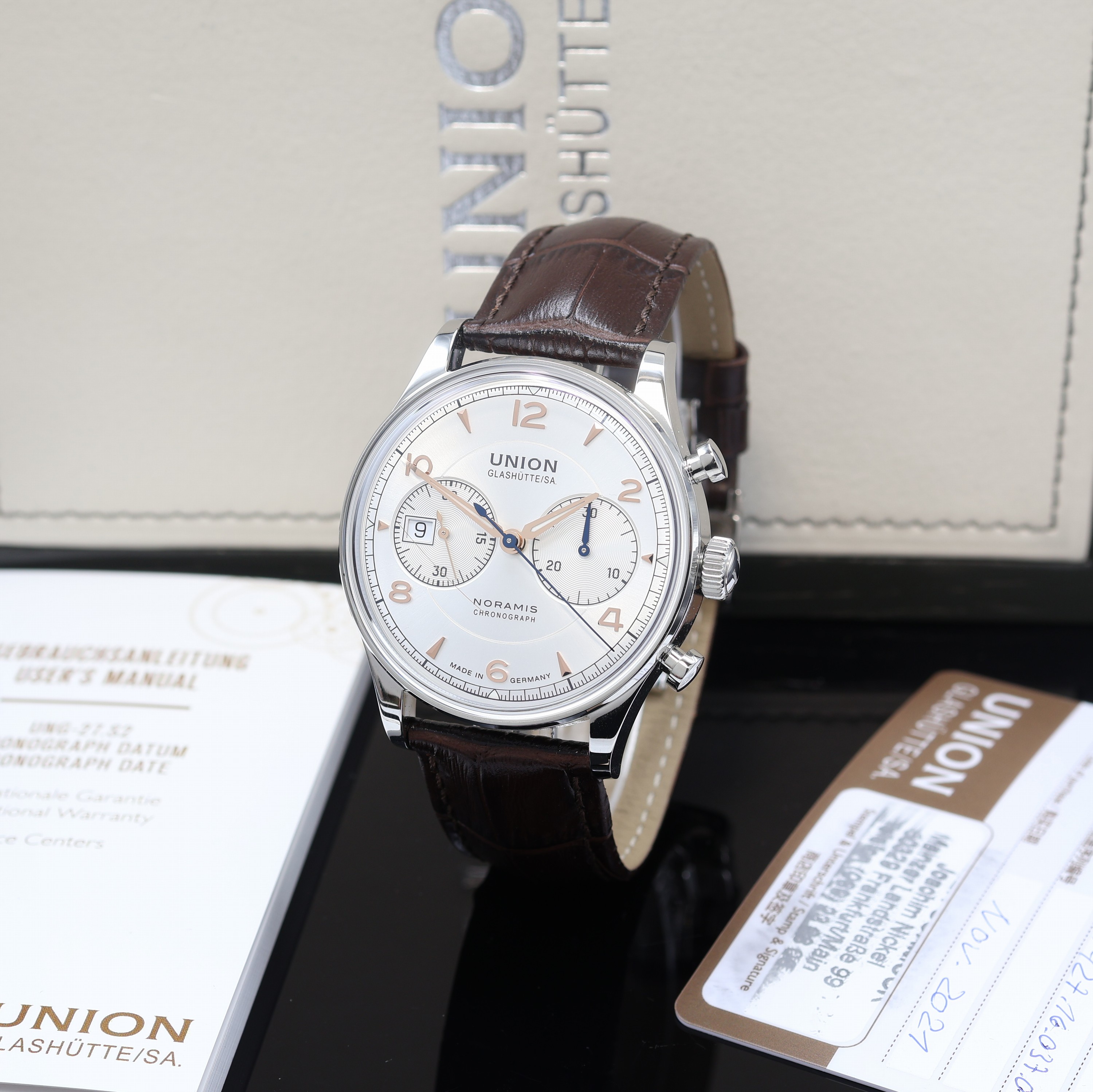 Image 27112046 - UNION GLASHÜTTE Noramis Armbandchronograph Referenz D012.427.16.037.01, Automatik, ...