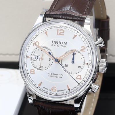 27112046a - UNION GLASHÜTTE Noramis Armbandchronograph Referenz D012.427.16.037.01, Automatik, ...