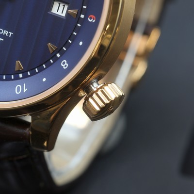 27112101c - MIDO Multifort GMT vergoldete Herrenarmbanduhr Referenz M005.929A, Schweiz um 2018, ...