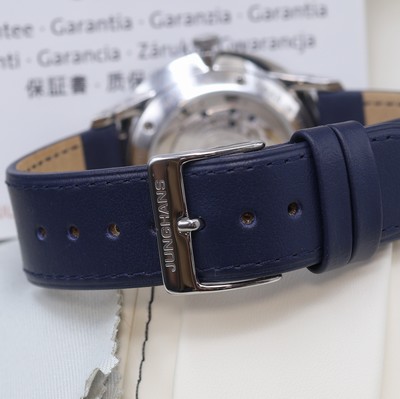 27112107c - JUNGHANS Meister Worldtimer Herrenarmbanduhr Referenz 27/3010, Automatik, Edelstahlgeh. ...