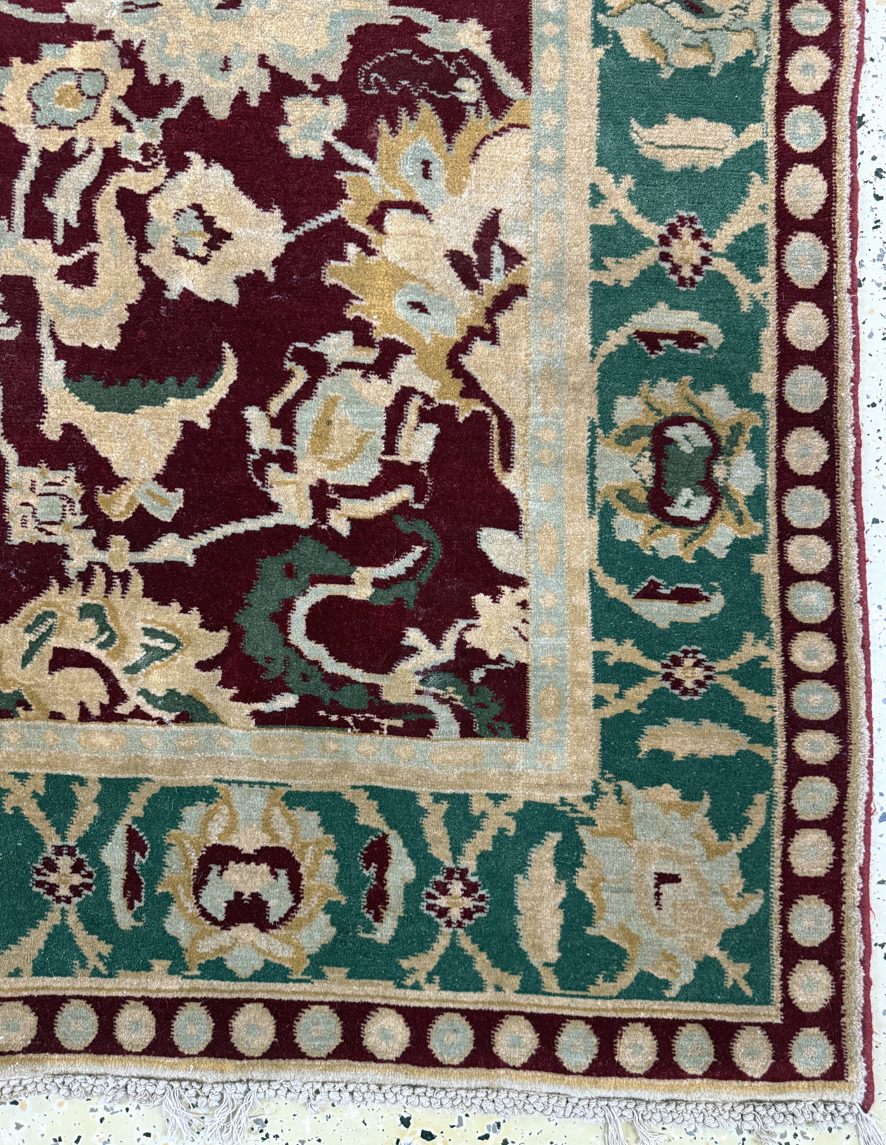 Detail a: Antiker Agra, Indien, um 1900, Wolle auf Baumwolle, ca. 270 x 180 cm, gereinigt, EHZ: 1-2