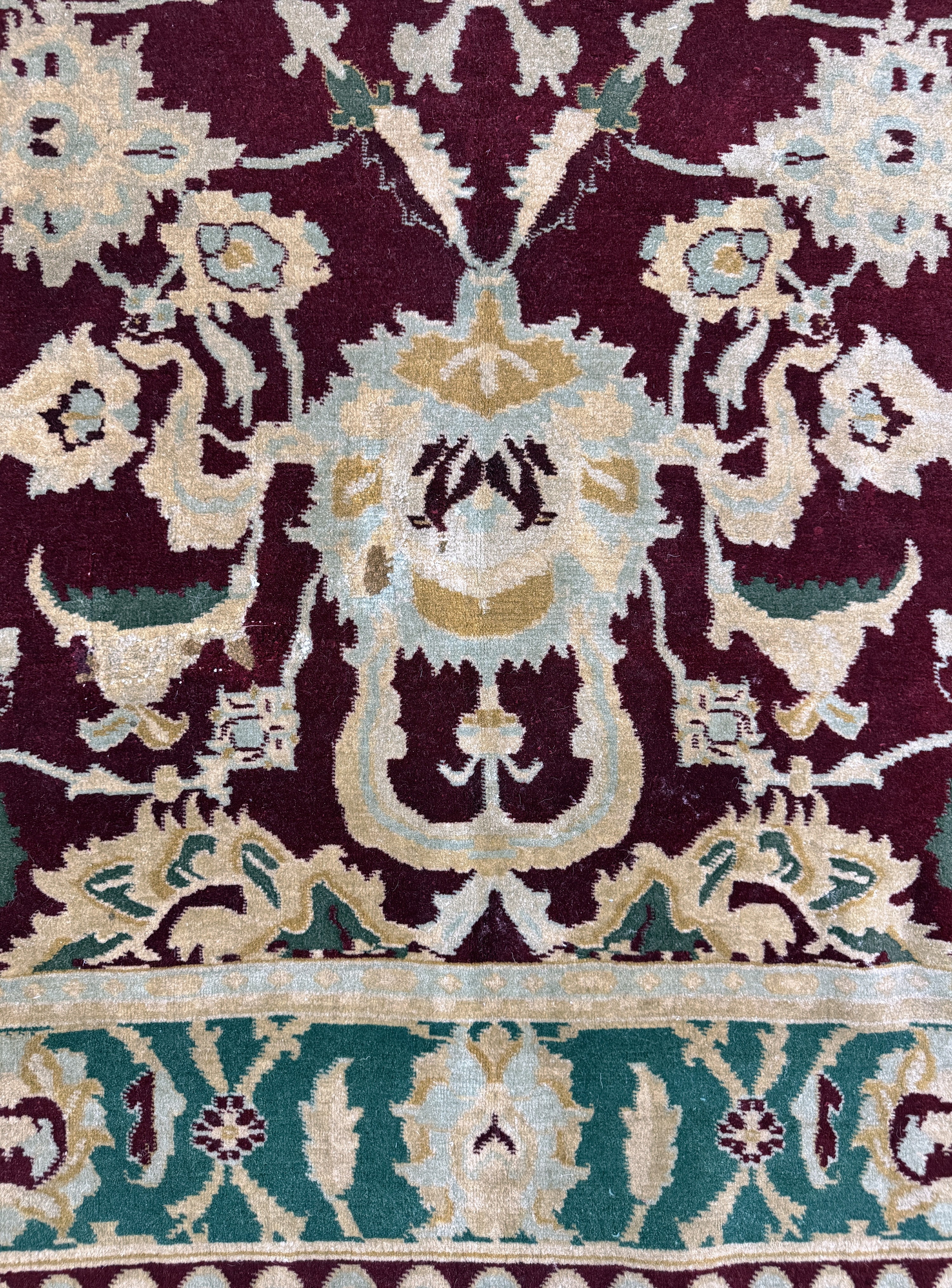 Detail c: Antiker Agra, Indien, um 1900, Wolle auf Baumwolle, ca. 270 x 180 cm, gereinigt, EHZ: 1-2