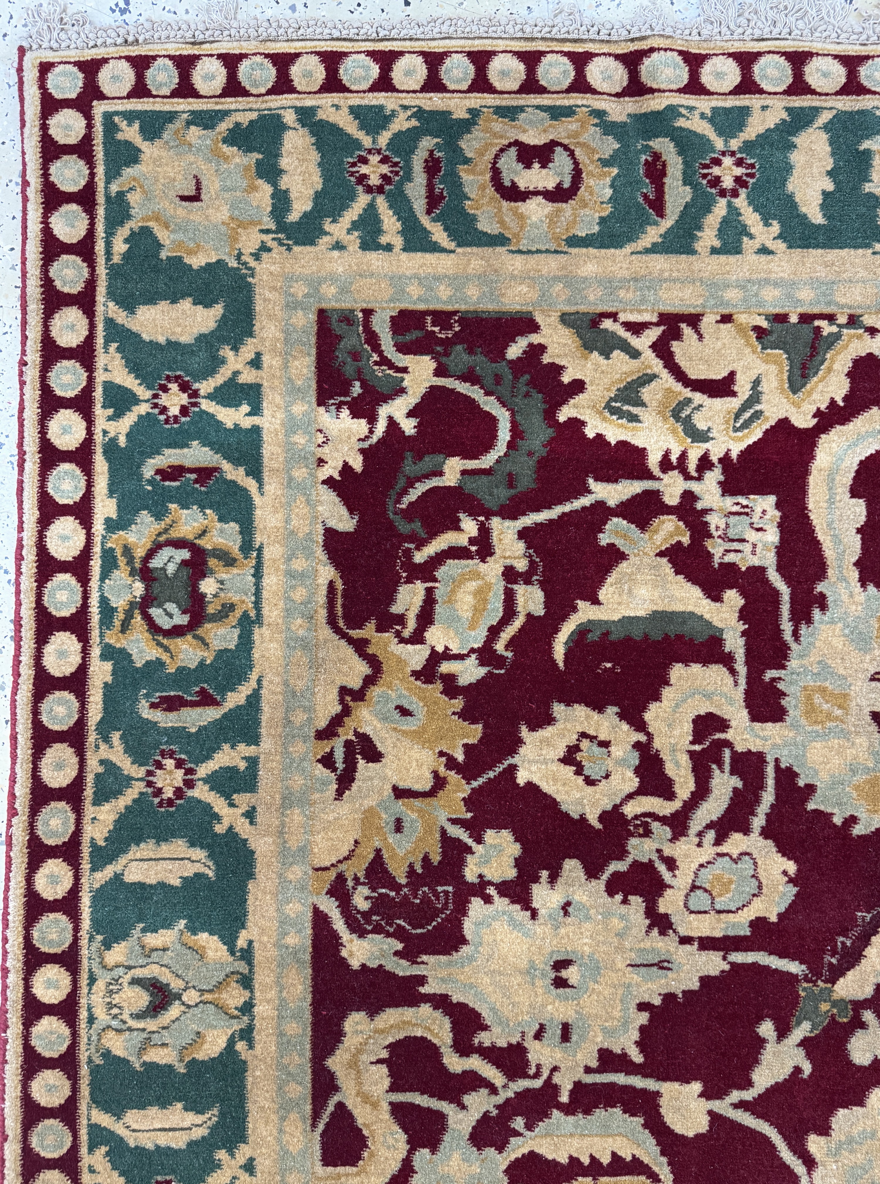 Detail f: Antiker Agra, Indien, um 1900, Wolle auf Baumwolle, ca. 270 x 180 cm, gereinigt, EHZ: 1-2