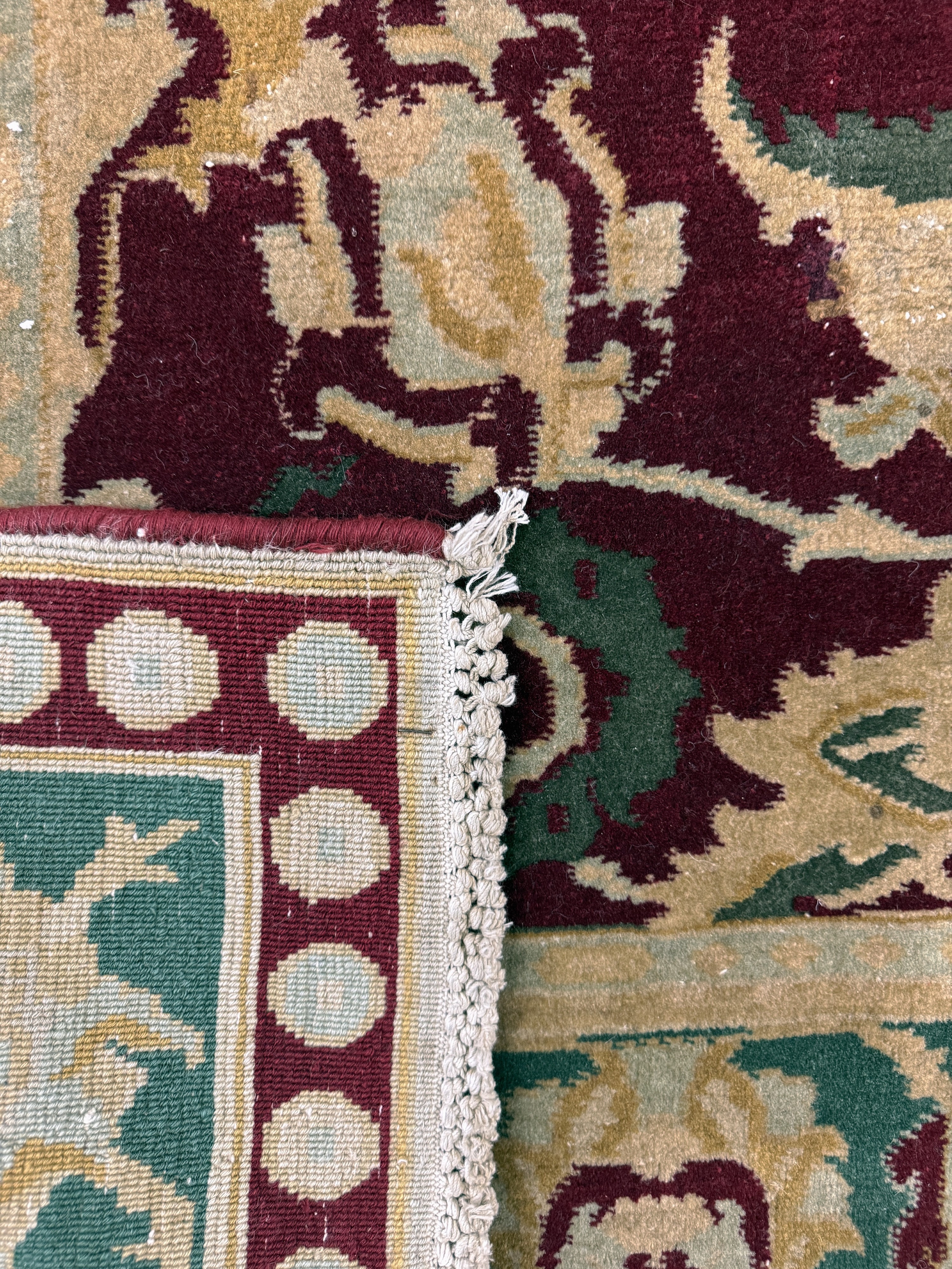 Detail i: Antiker Agra, Indien, um 1900, Wolle auf Baumwolle, ca. 270 x 180 cm, gereinigt, EHZ: 1-2