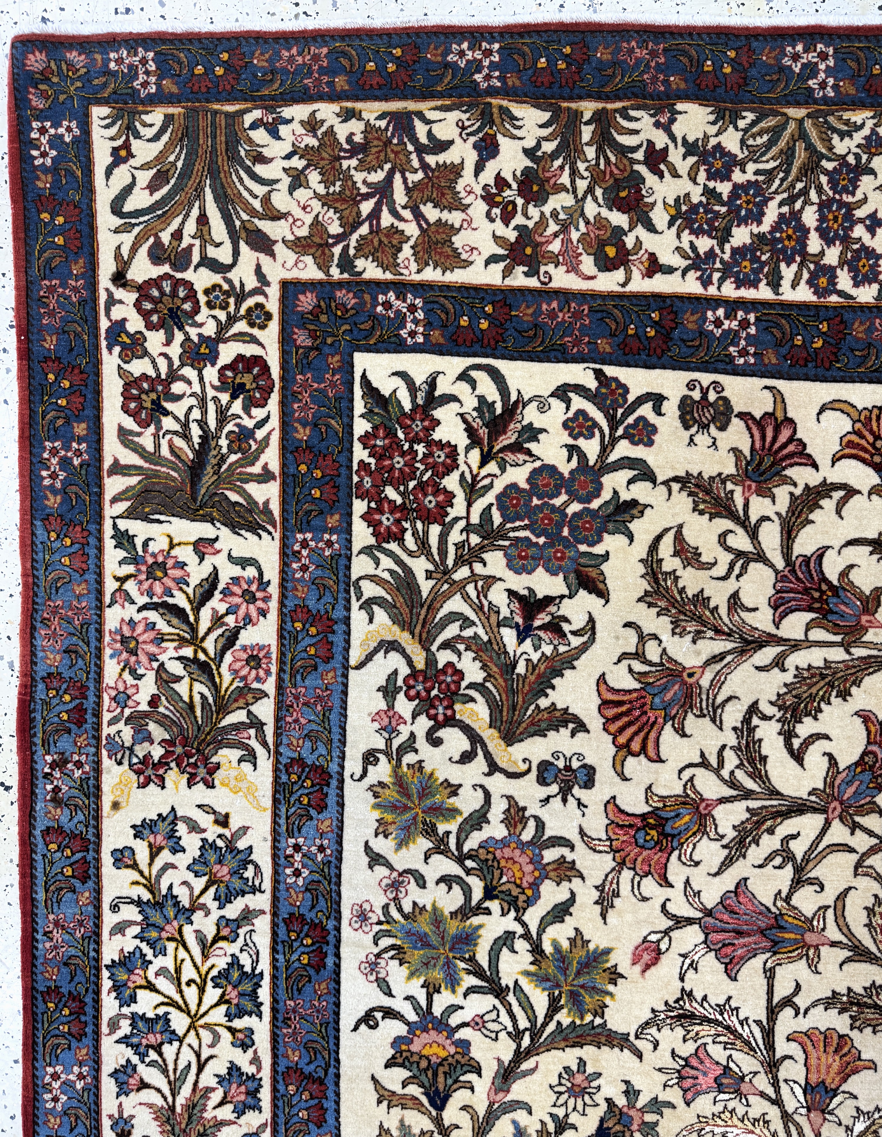 Detail f: Ghom Kork fein, Persien, Anfang 20.Jhd, Korkwolle auf Baumwolle, ca. 310 x 225 cm, EHZ: 1-2(Fleckig)