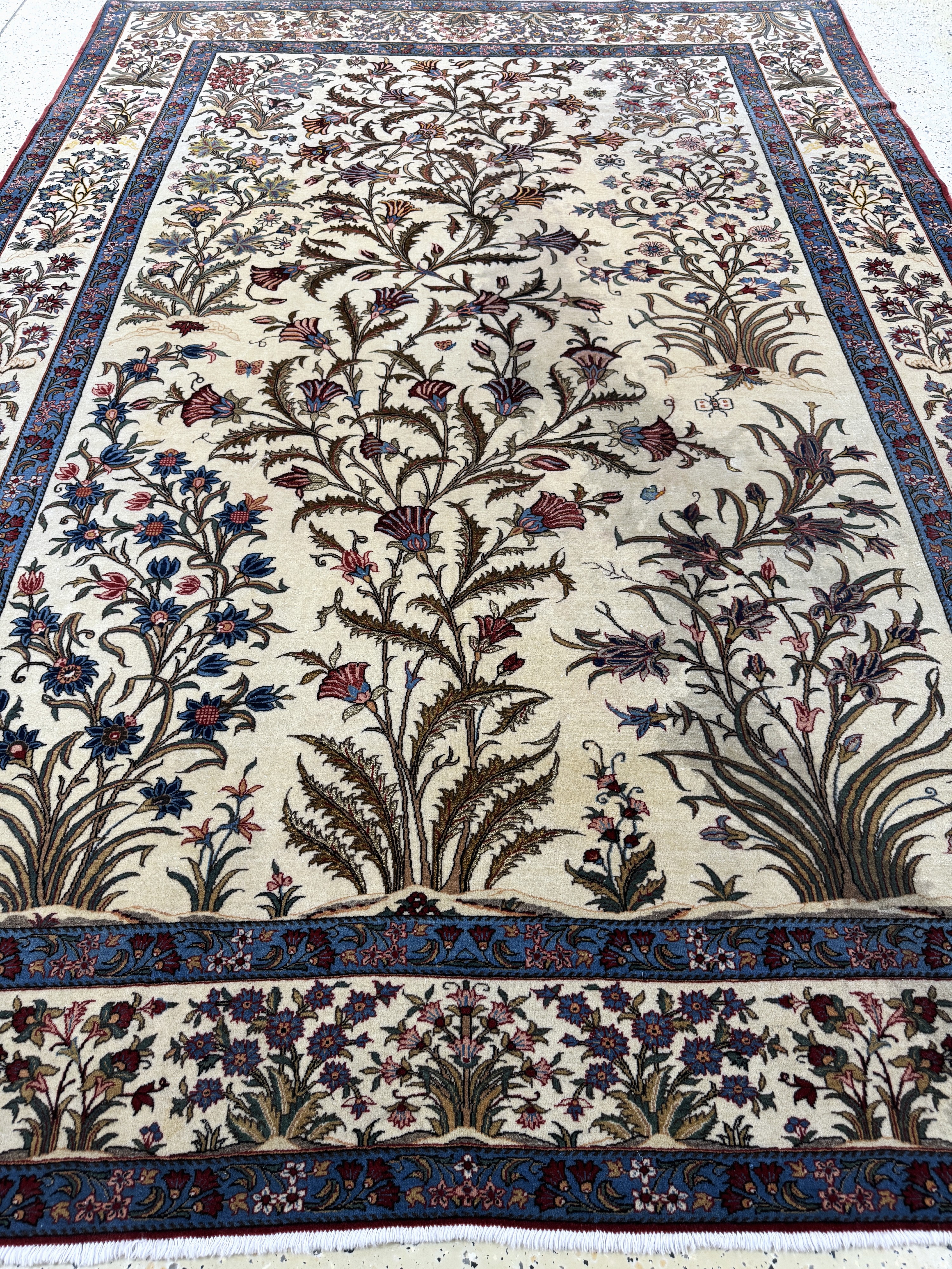 Detail h: Ghom Kork fein, Persien, Anfang 20.Jhd, Korkwolle auf Baumwolle, ca. 310 x 225 cm, EHZ: 1-2(Fleckig)