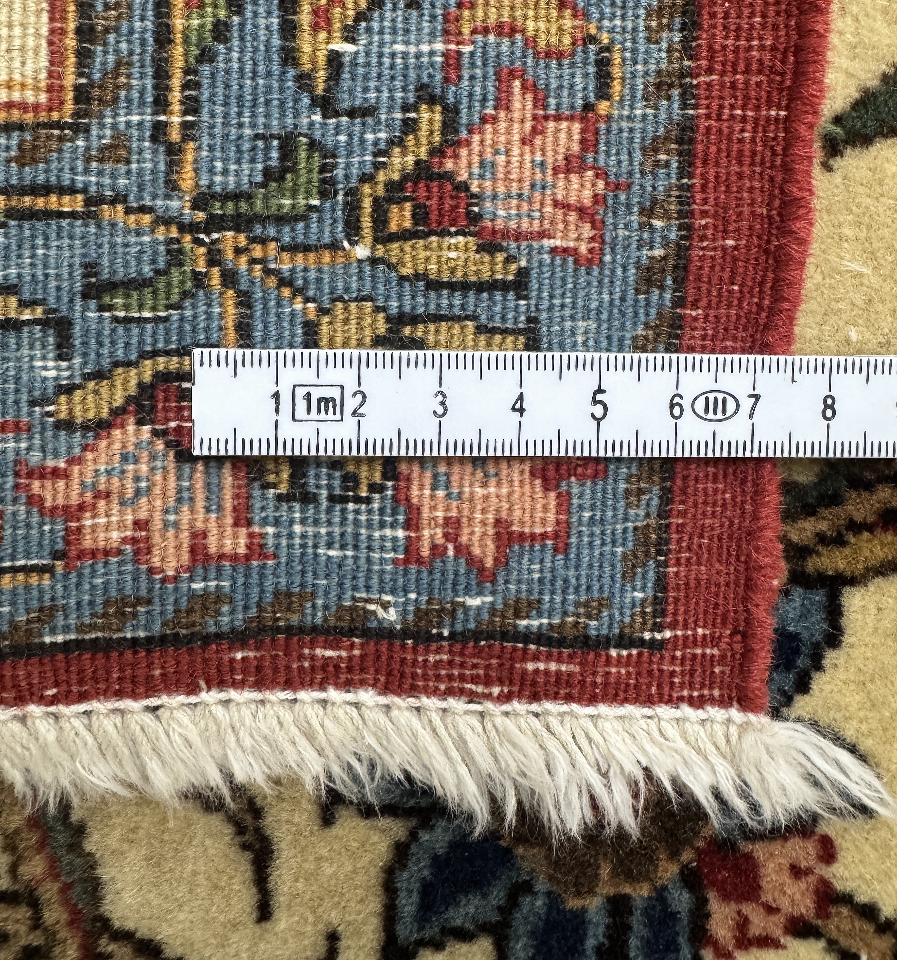 Detail i: Ghom Kork fein, Persien, Anfang 20.Jhd, Korkwolle auf Baumwolle, ca. 310 x 225 cm, EHZ: 1-2(Fleckig)