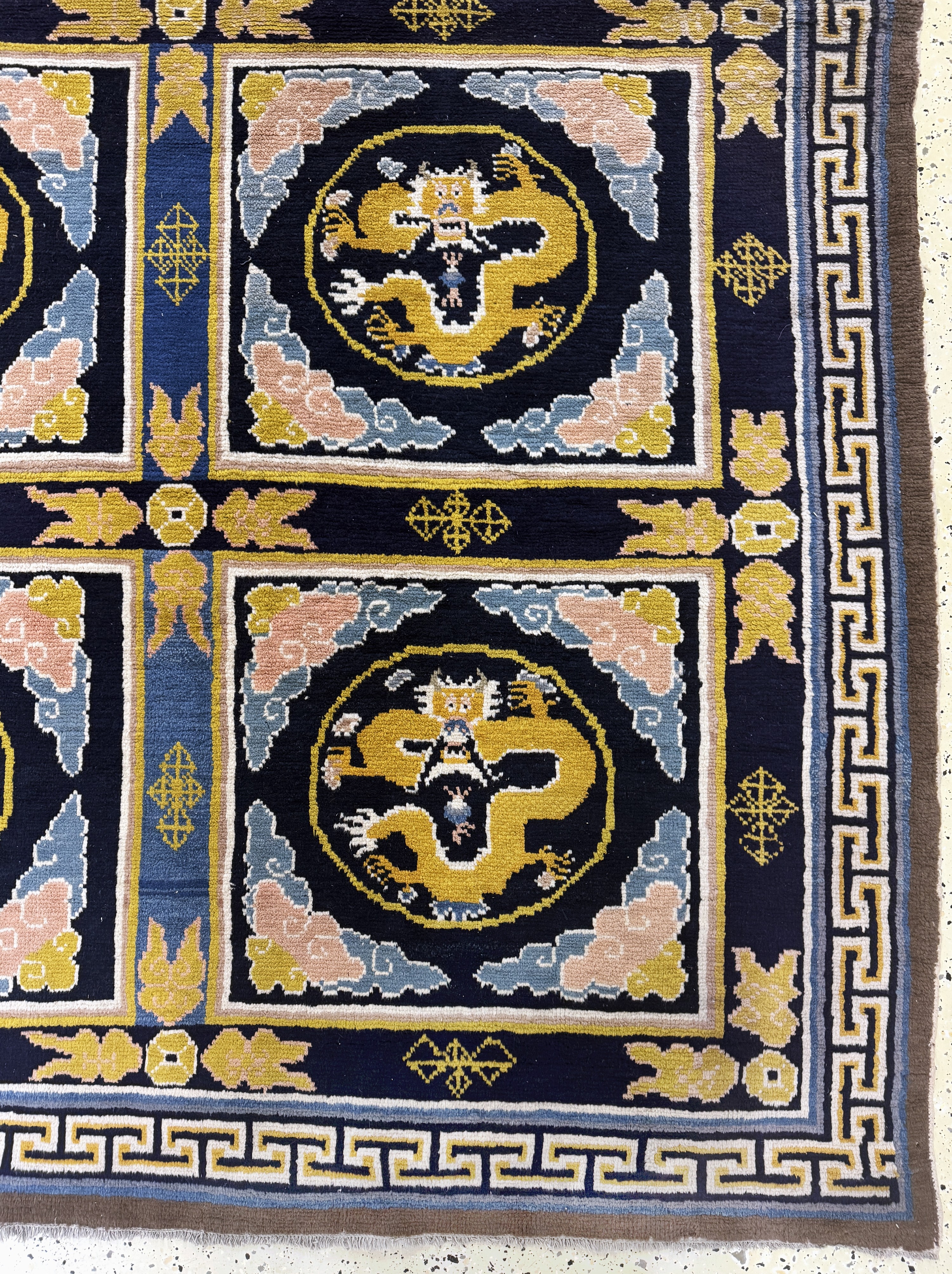 Detail a: Ning-Hsia antik signiert, China, um 1900, Wolle auf Baumwolle, ca. 320 x 340 cm, EHZ: 2