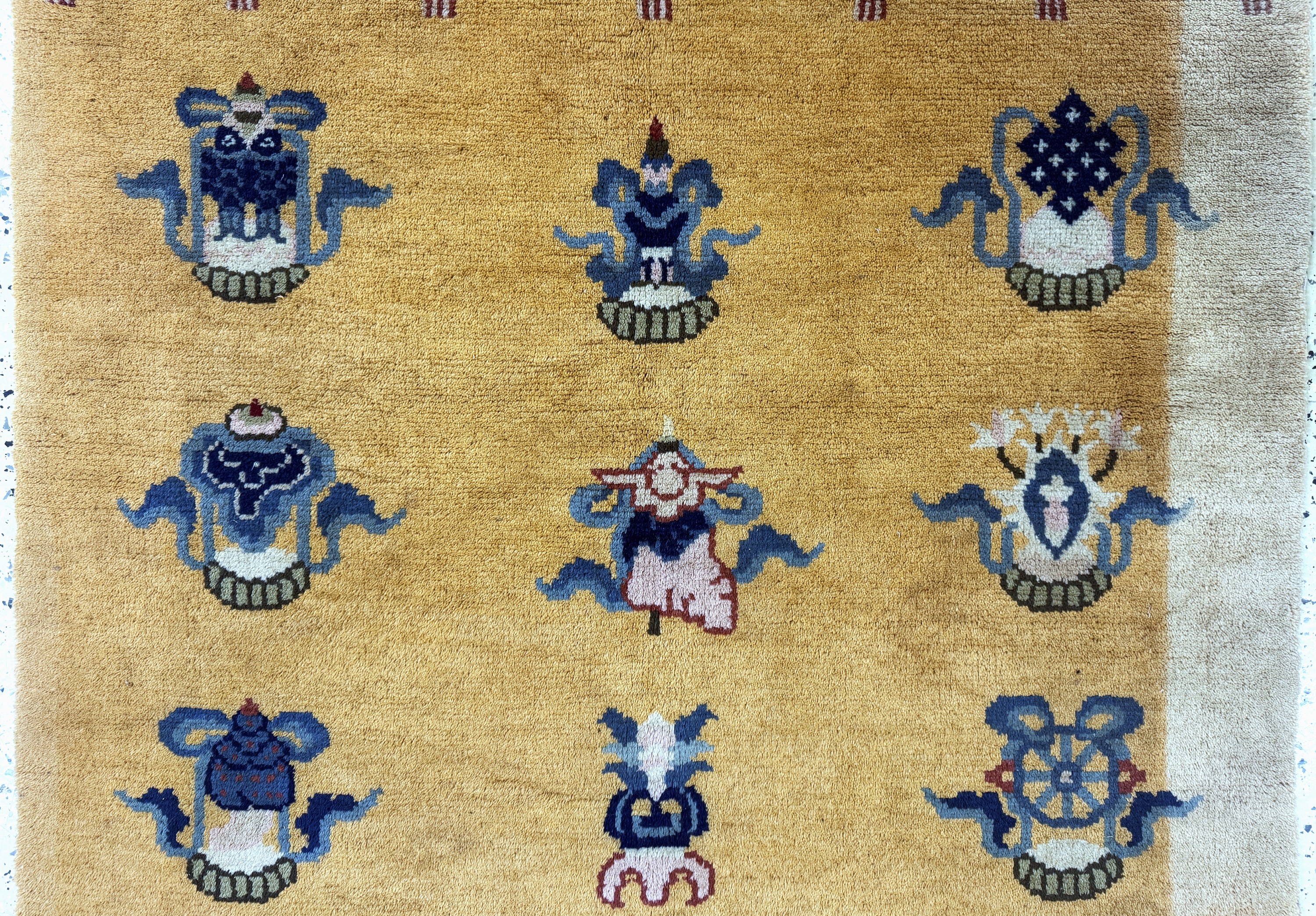 Detail b: Ning-Hsia antik, China, um 1900, Wolle auf Baumwolle, ca. 230 x 122 cm, EHZ: 2
