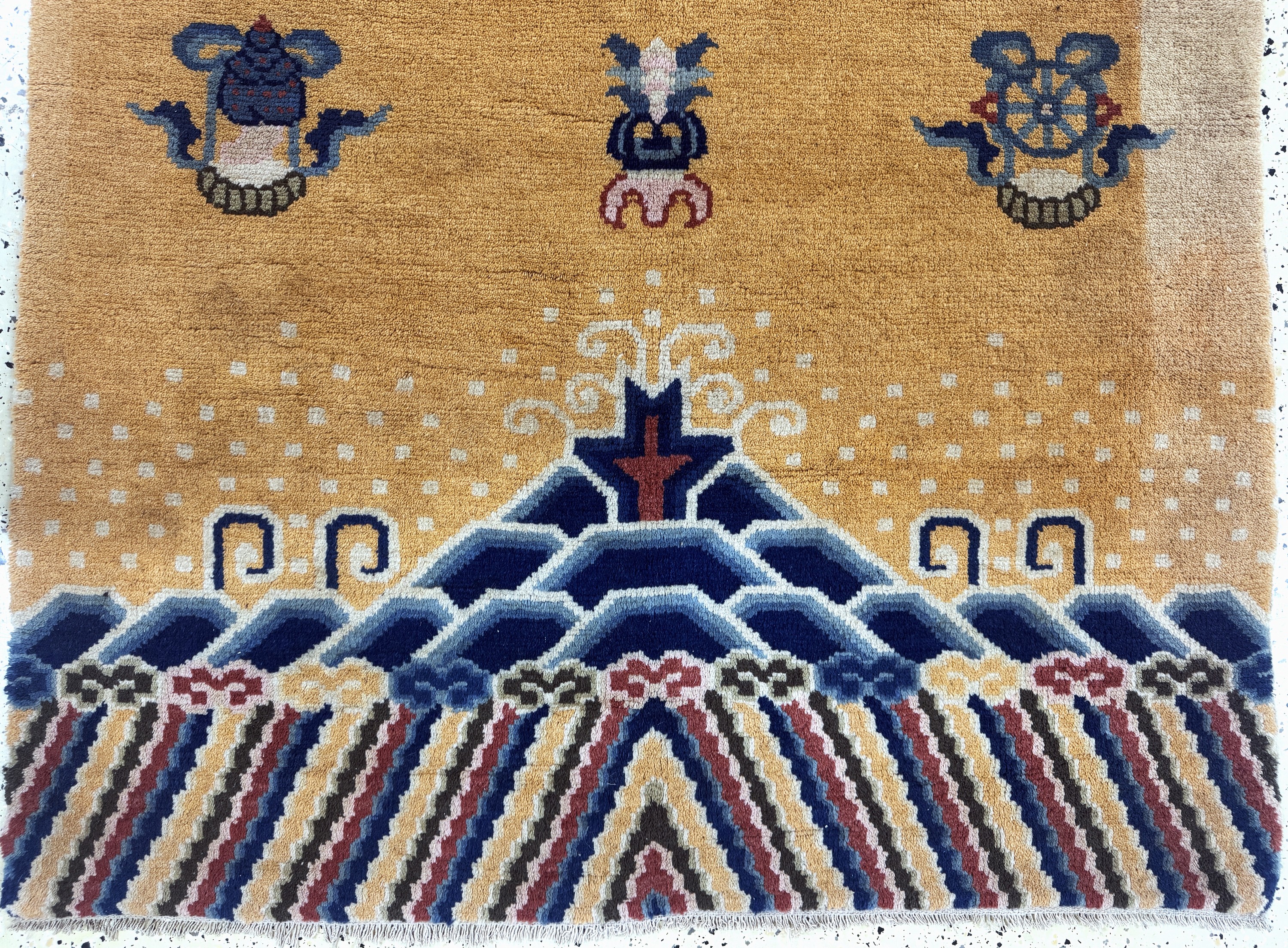 Detail c: Ning-Hsia antik, China, um 1900, Wolle auf Baumwolle, ca. 230 x 122 cm, EHZ: 2