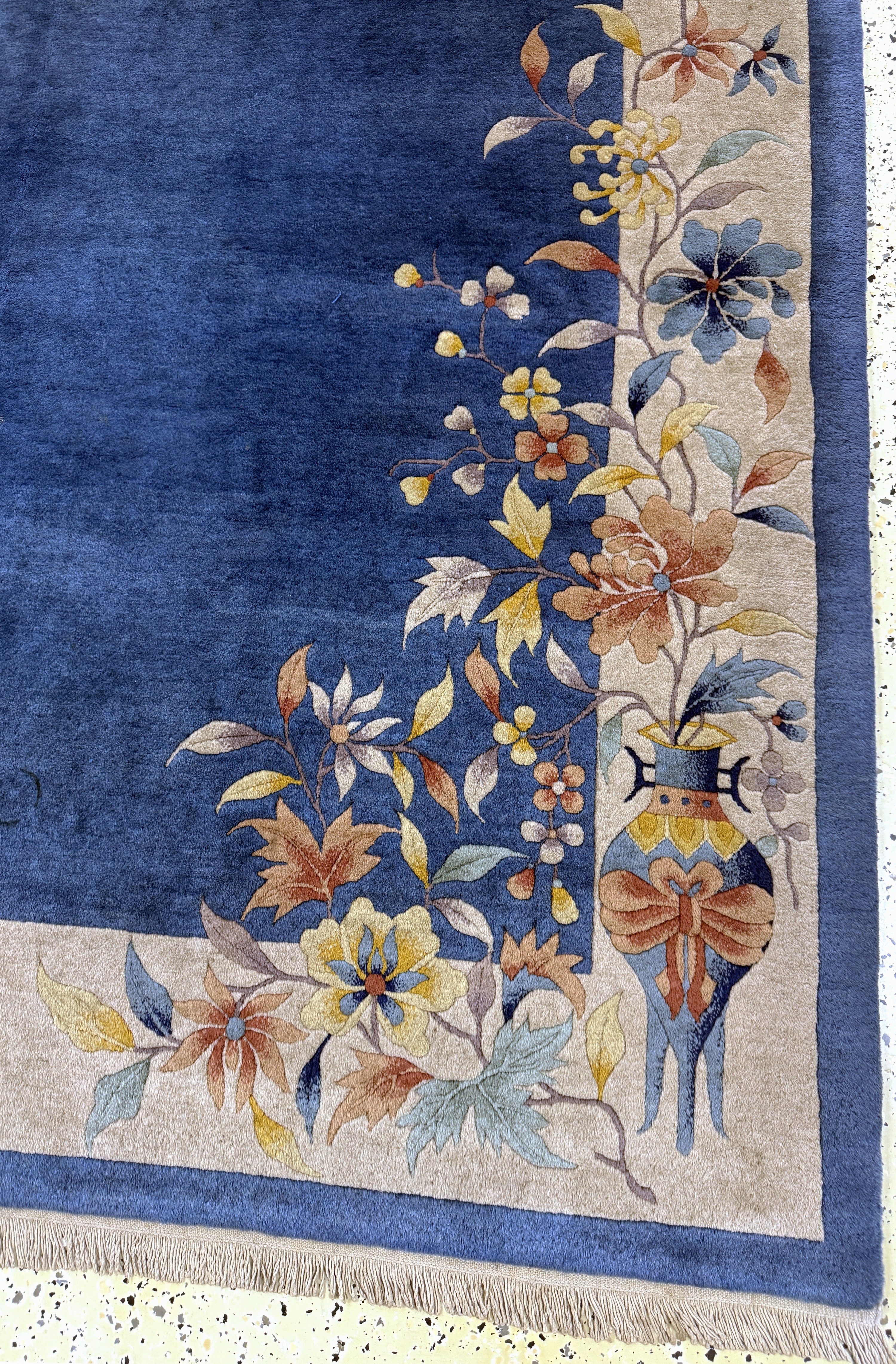 Detail a: Peking antik, China, um 1900, Wolle auf Baumwolle, ca. 270 x 180 cm, Reinigungsbedürftig, EHZ: 2