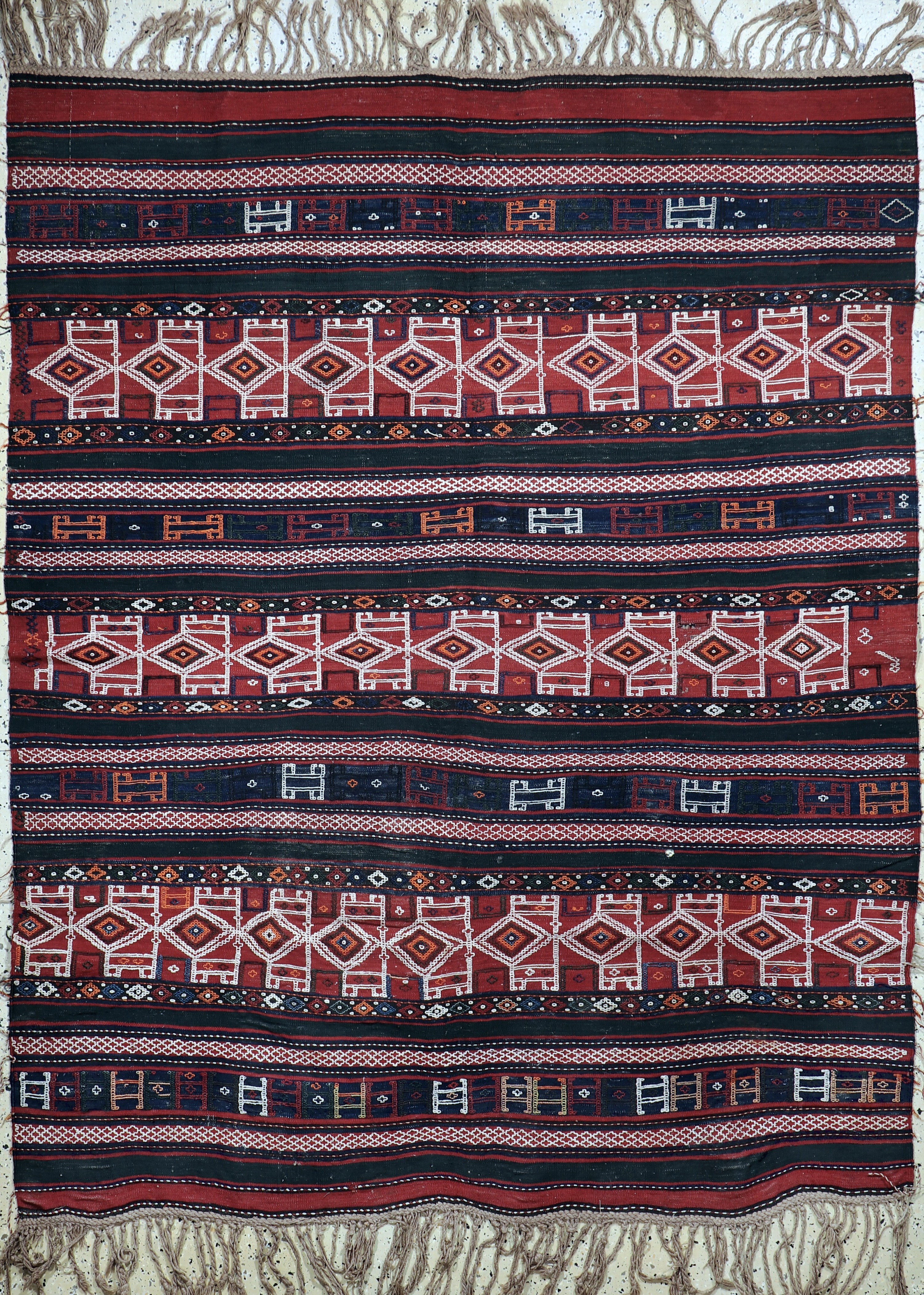 Image 27112246 - Sumakh-Kelim antik, Türkei, um 1900, Wolle auf Wolle, ca. 225 x 177 cm, EHZ: 2, ...