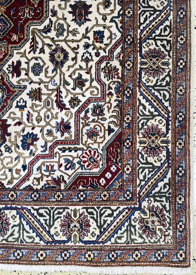 27112210a - Keschan fein alt, Persien, Mitte 20.Jhd, Wolle auf Baumwolle, ca. 210 x 135 cm, EHZ: ...